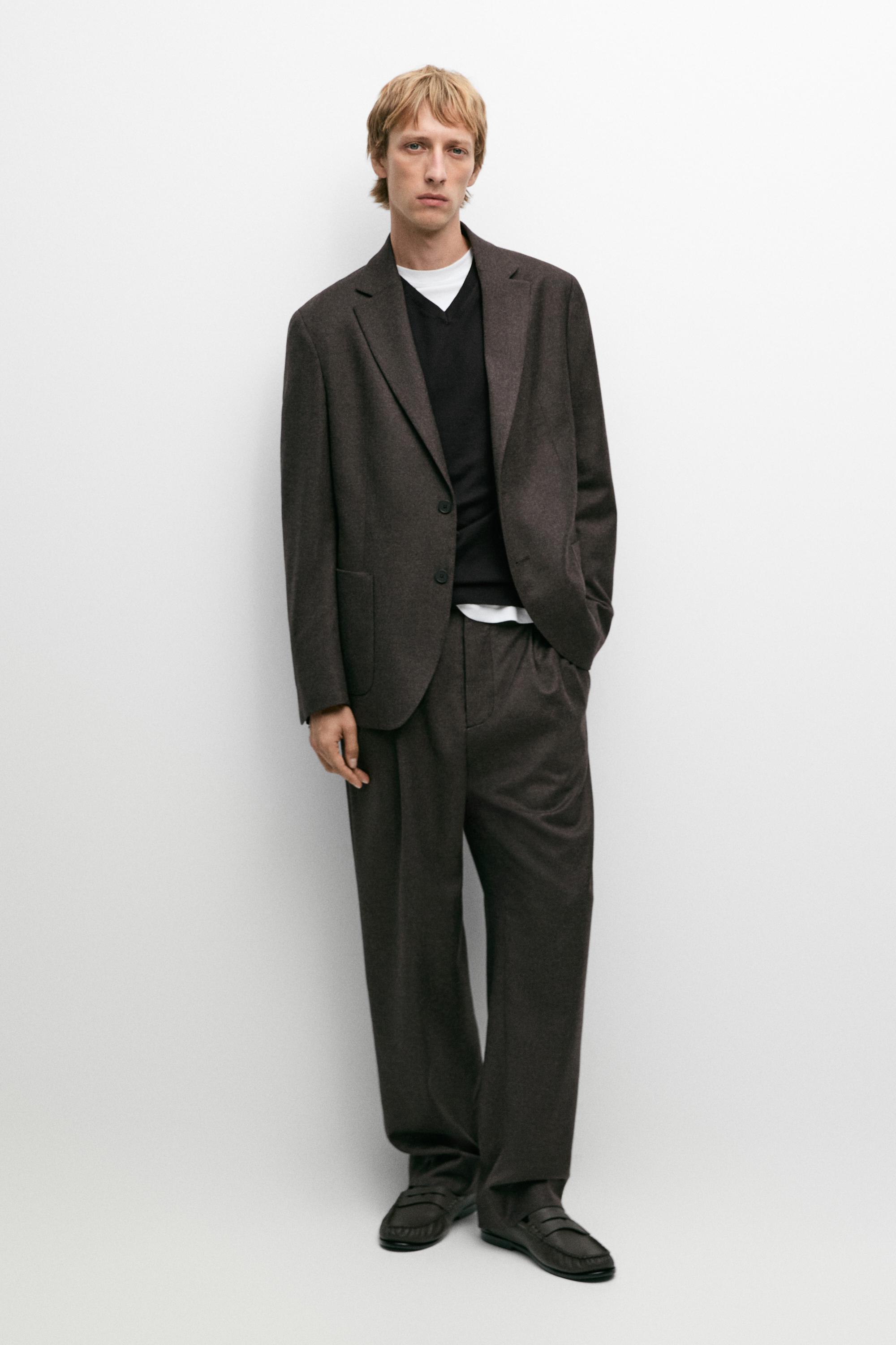 100% wool suit pants