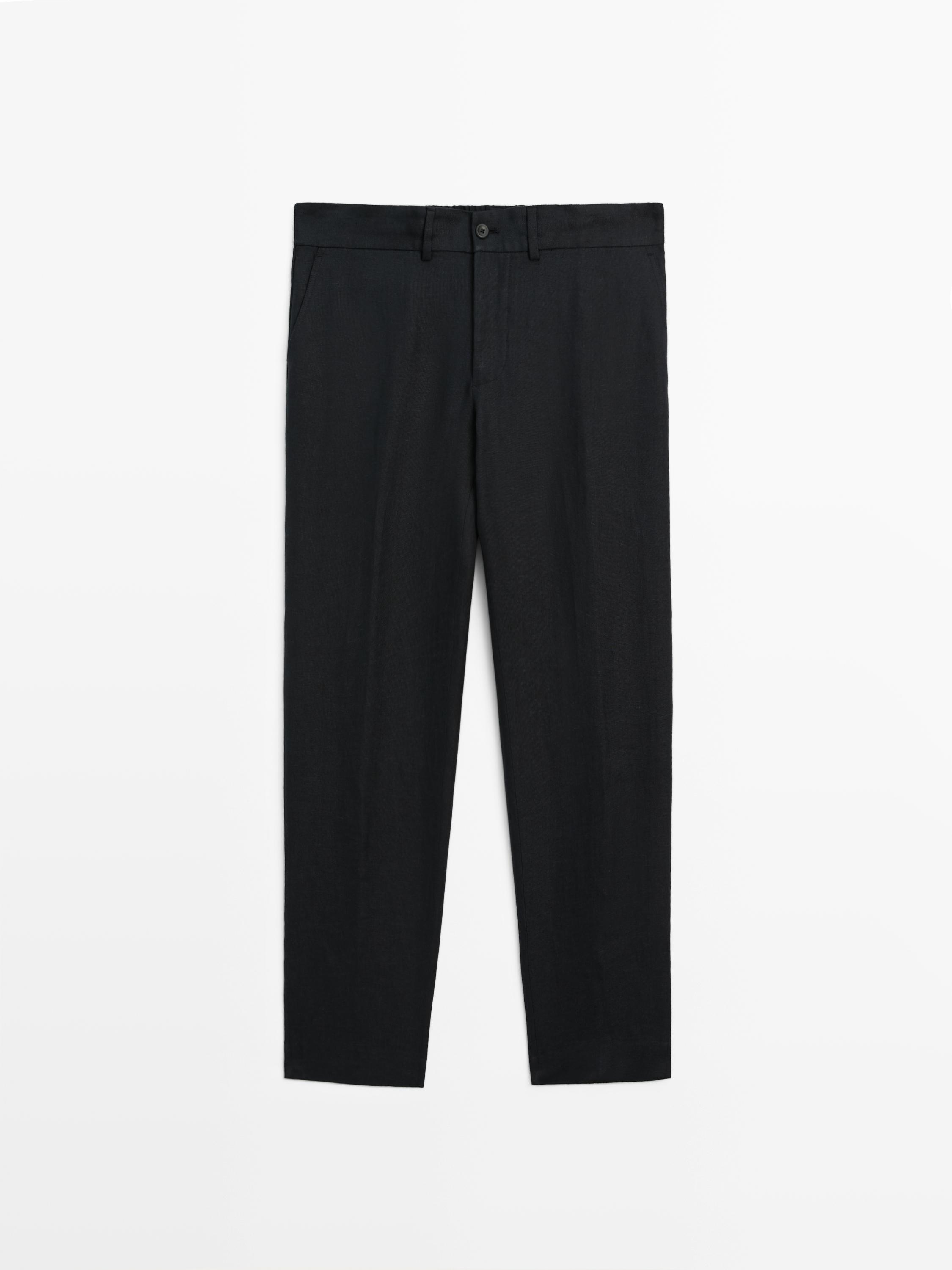 100% linen trousers