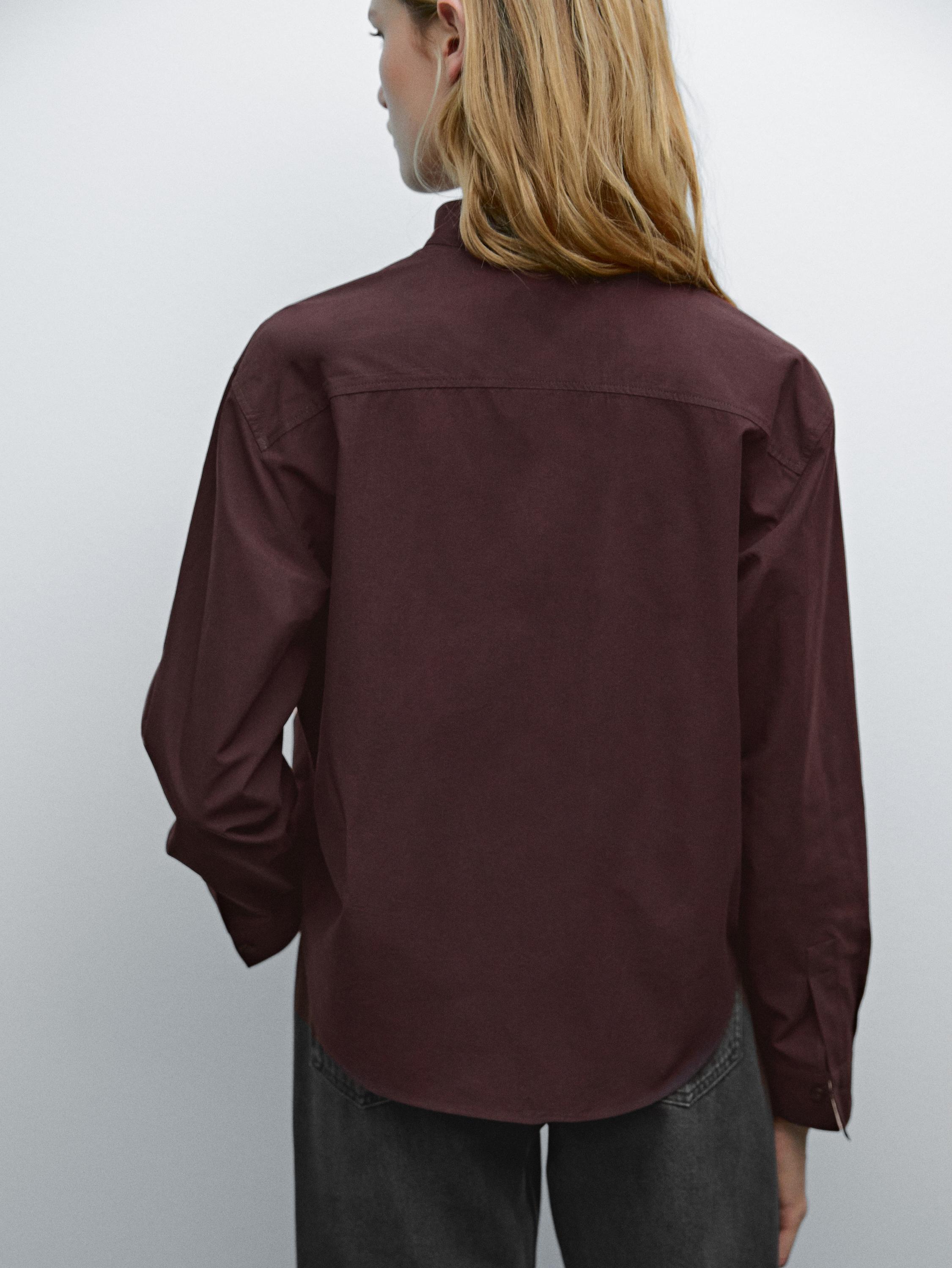 100% cotton shirt with pleated details
