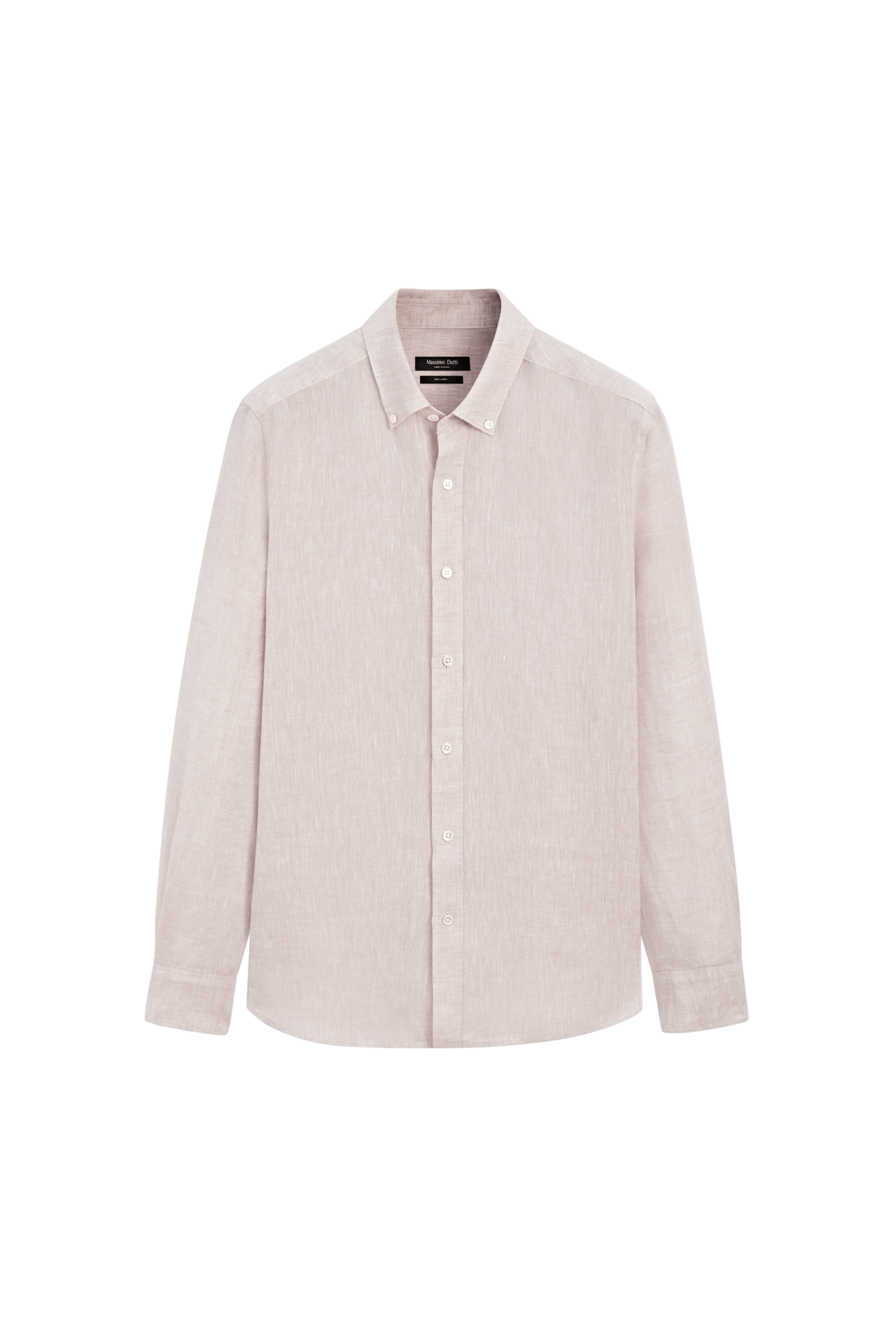 Massimo Dutti %100 keten regular fit gömlek görsel 7