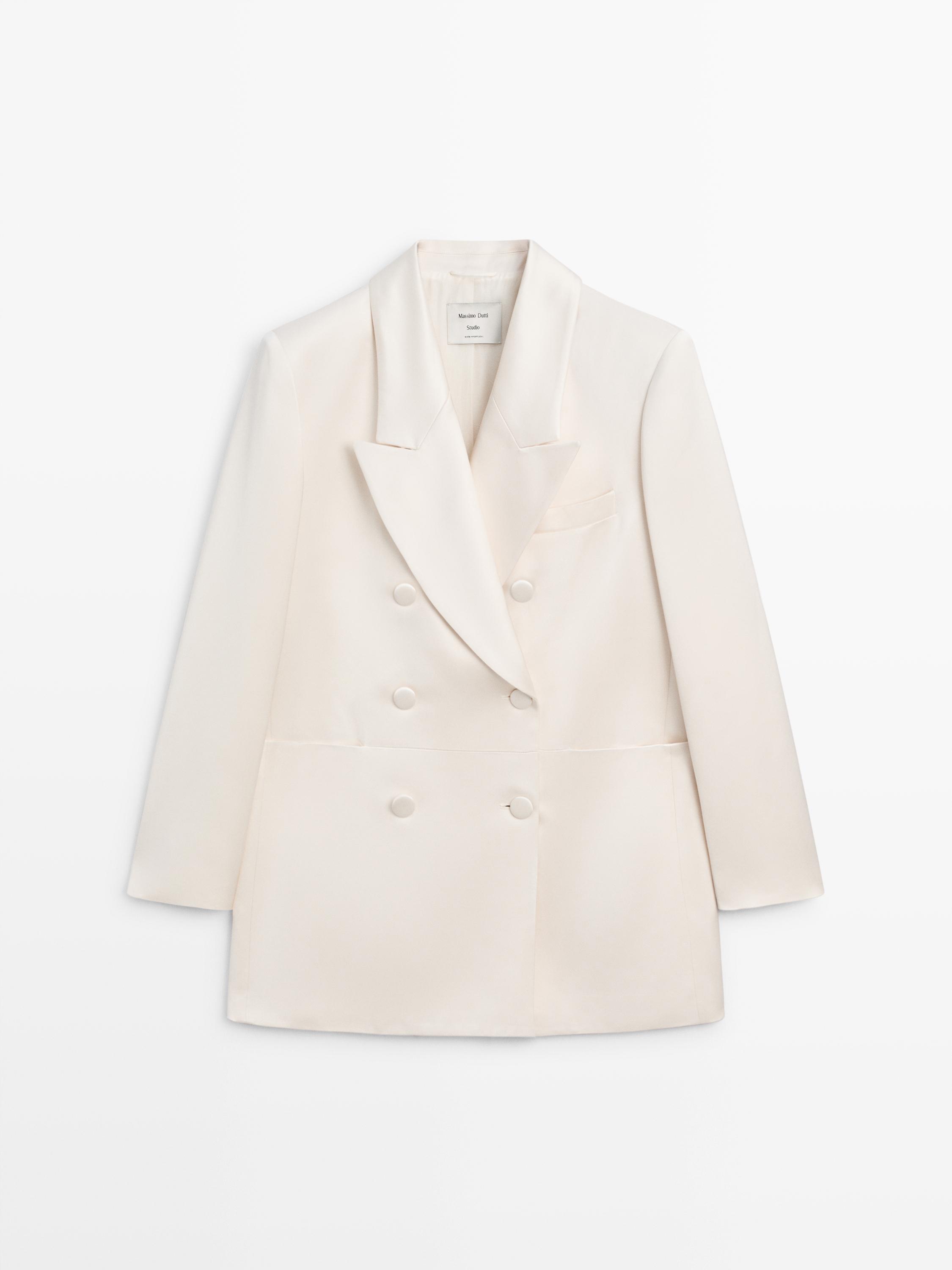Blazer acetinado com botões - STUDIO