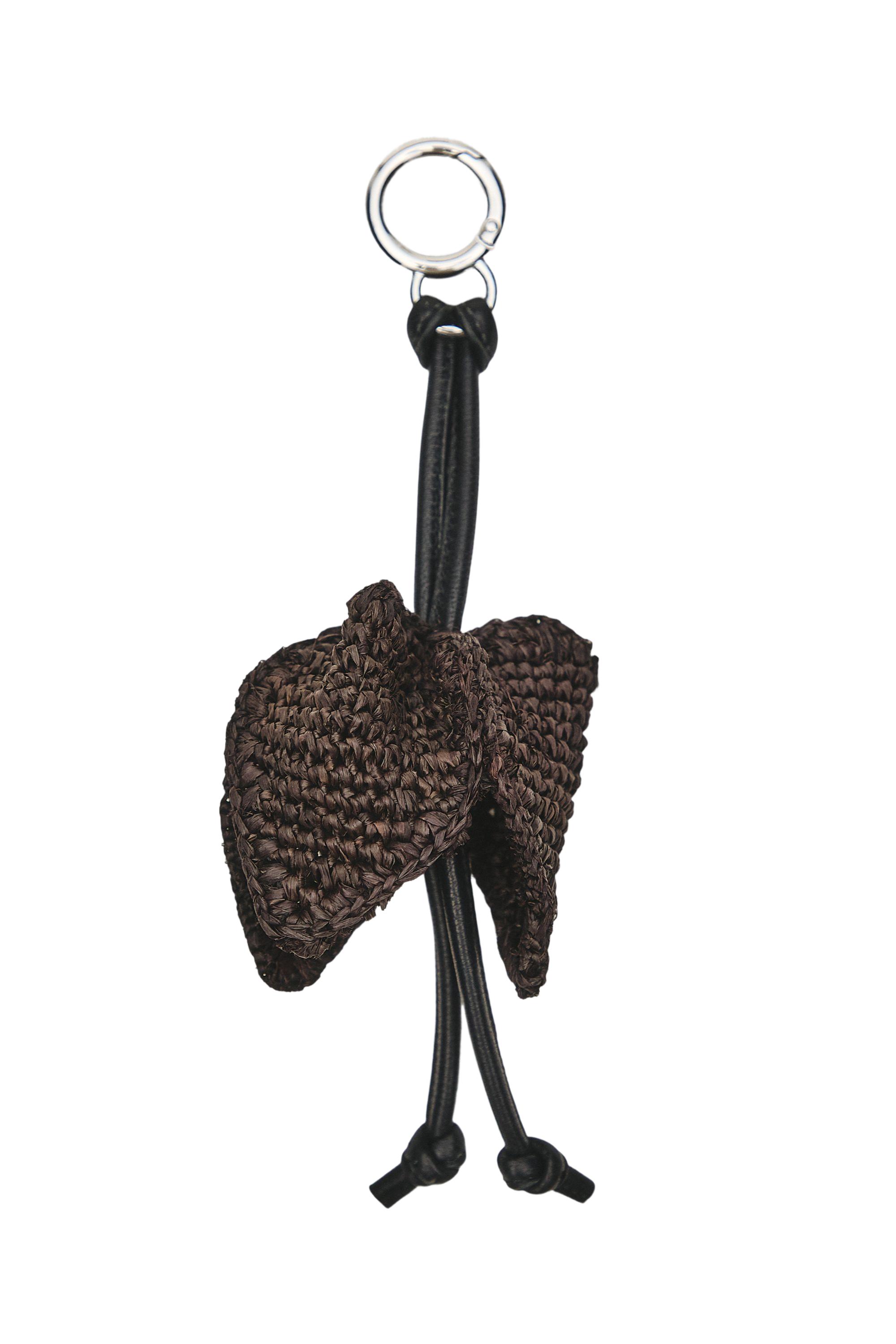 Raffia tulip charm — BROWN