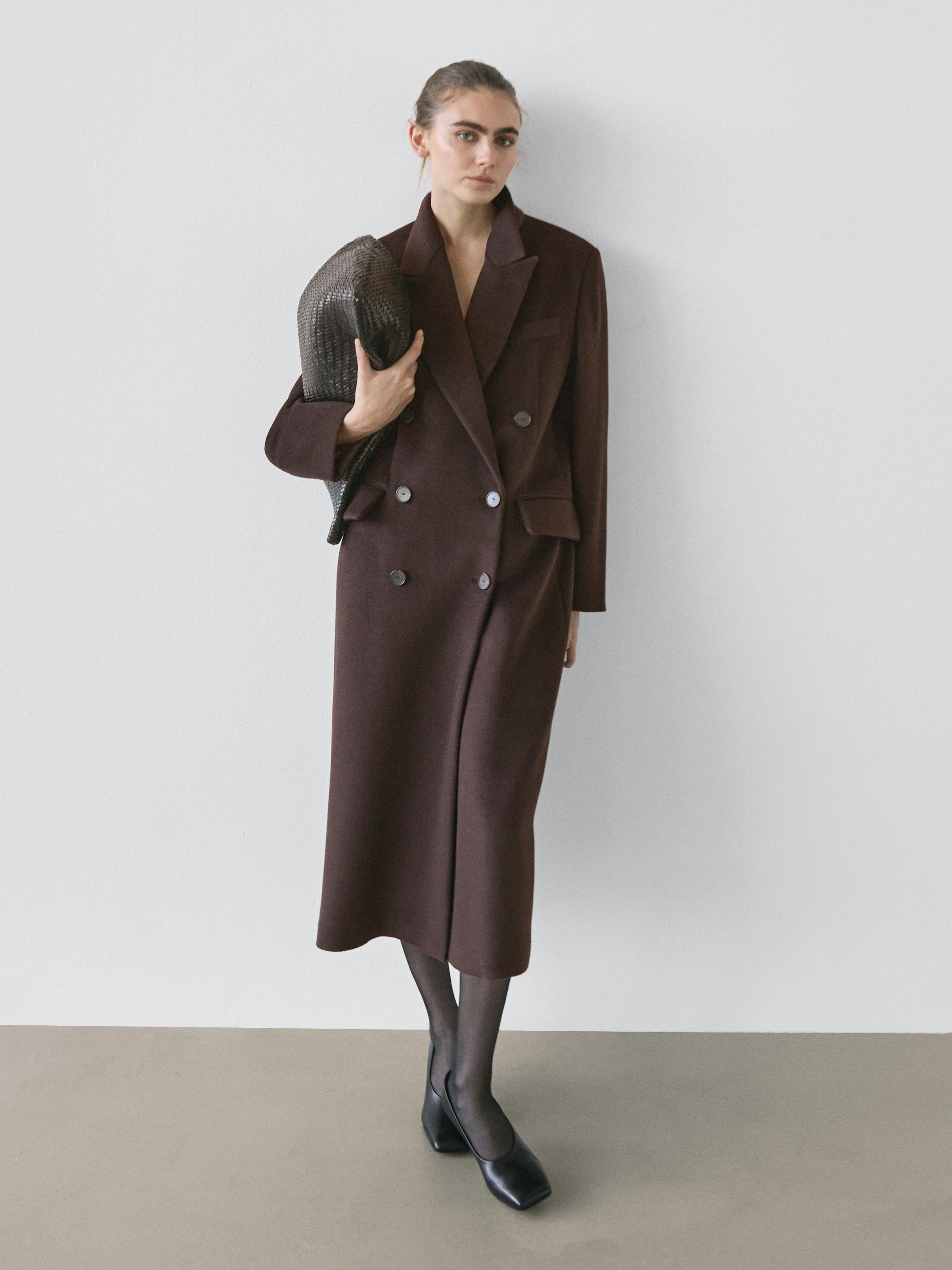 Manteau croisé en laine - STUDIO