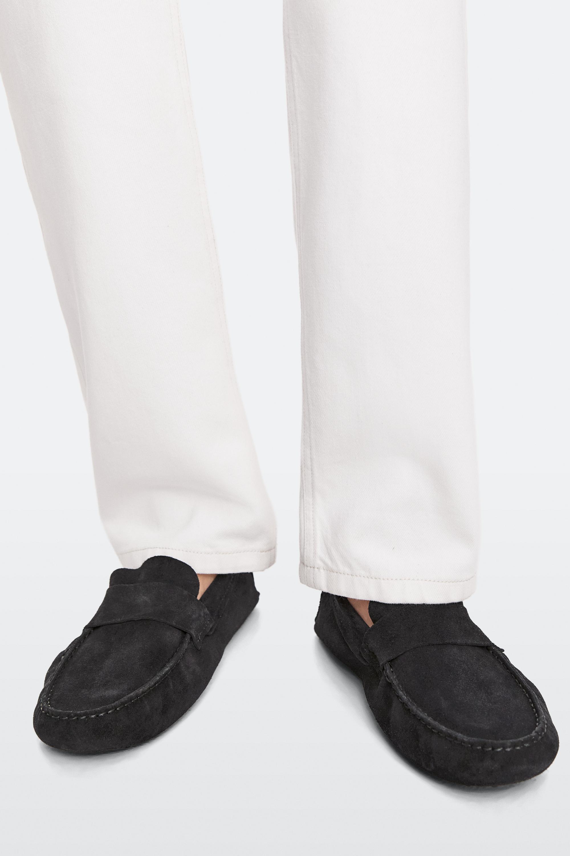 Soft leather ziowa penny loafers — Dark blue
