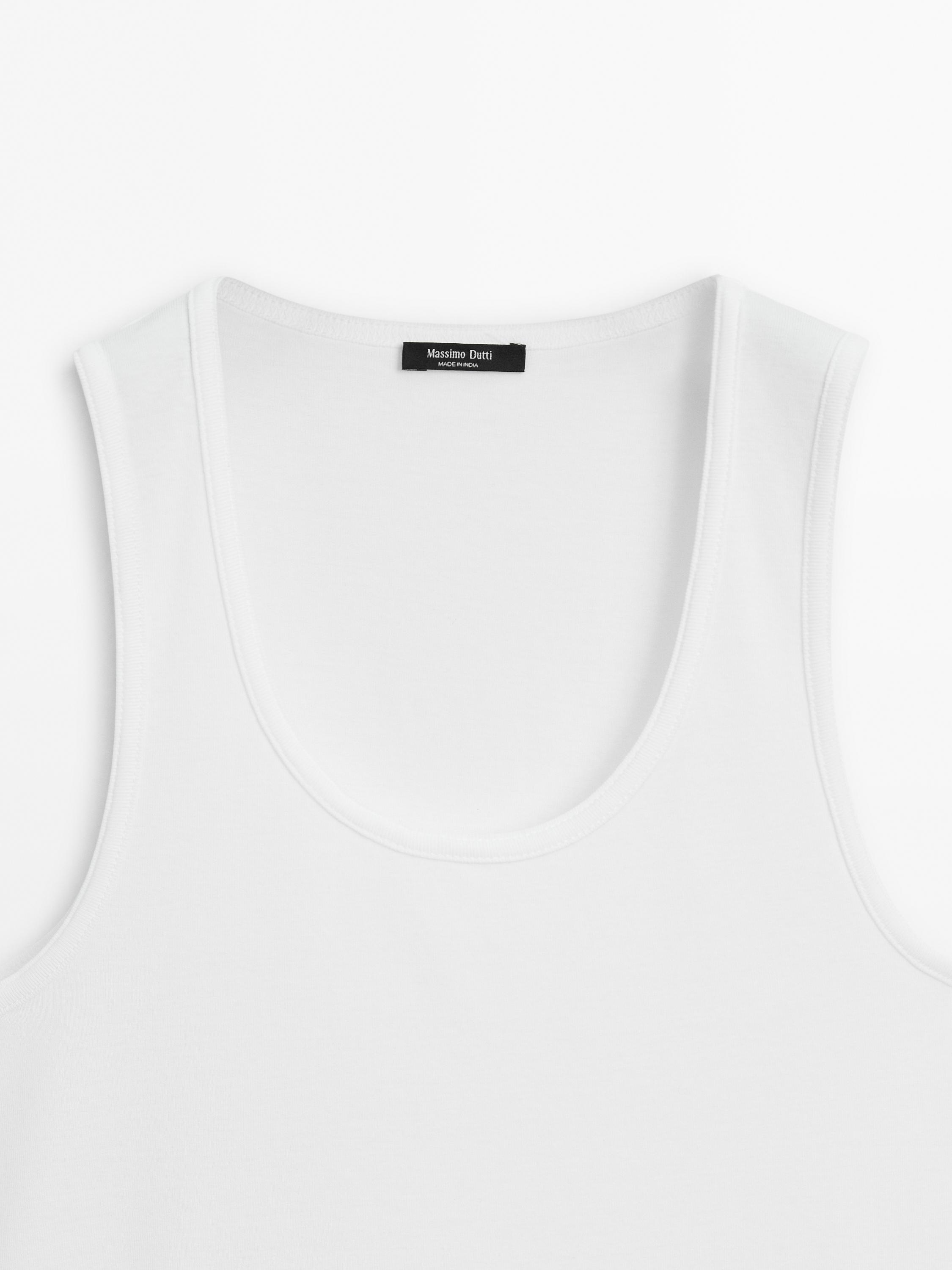 100% cotton T-shirt with wide straps