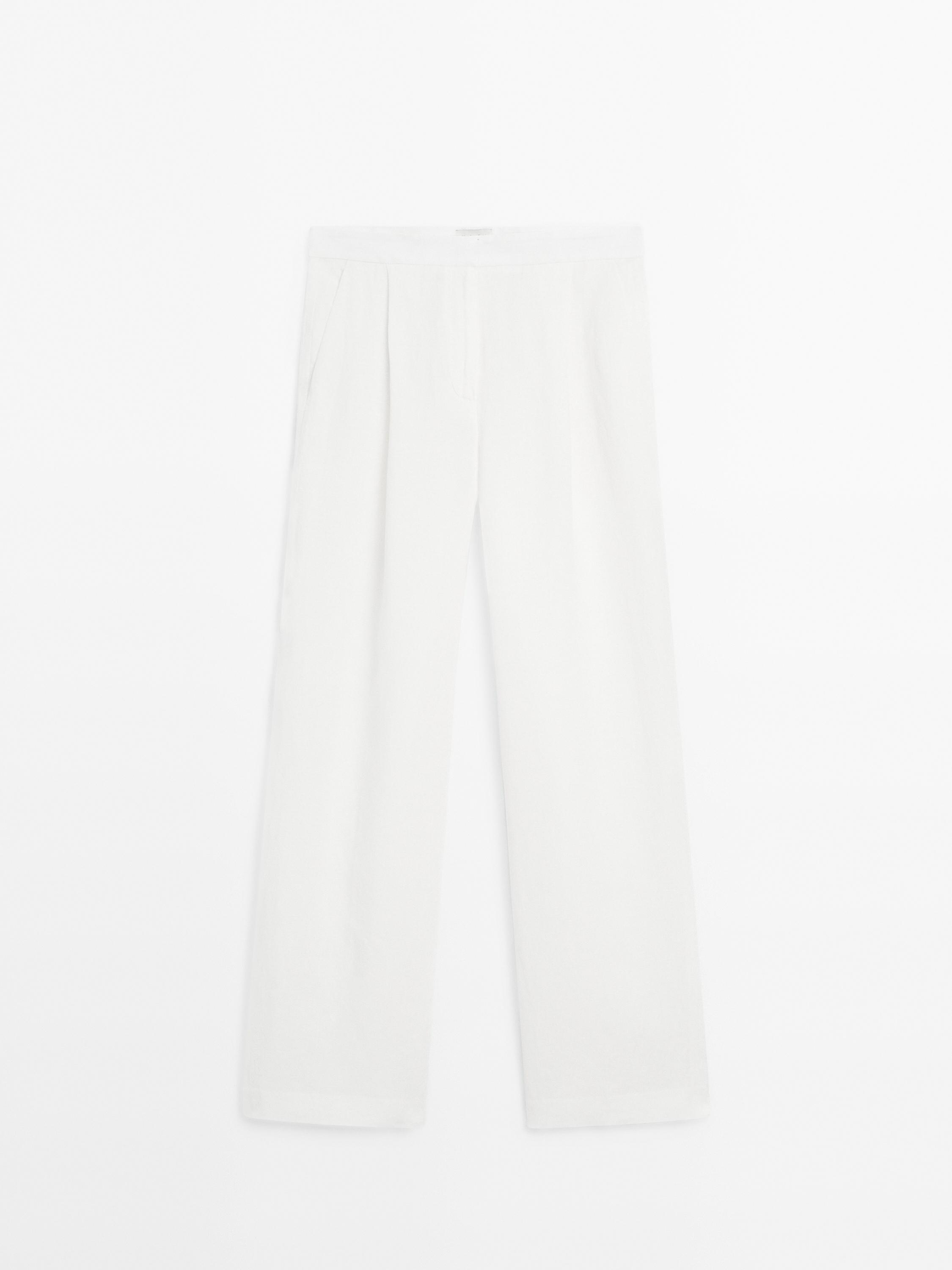 Straight-leg flowing trousers with dart detail - Limited Edition