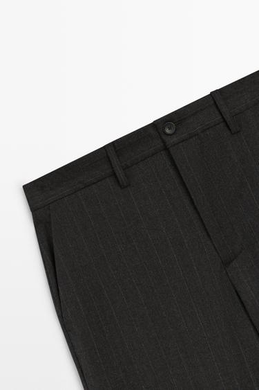100% wool striped pants — BROWN 7