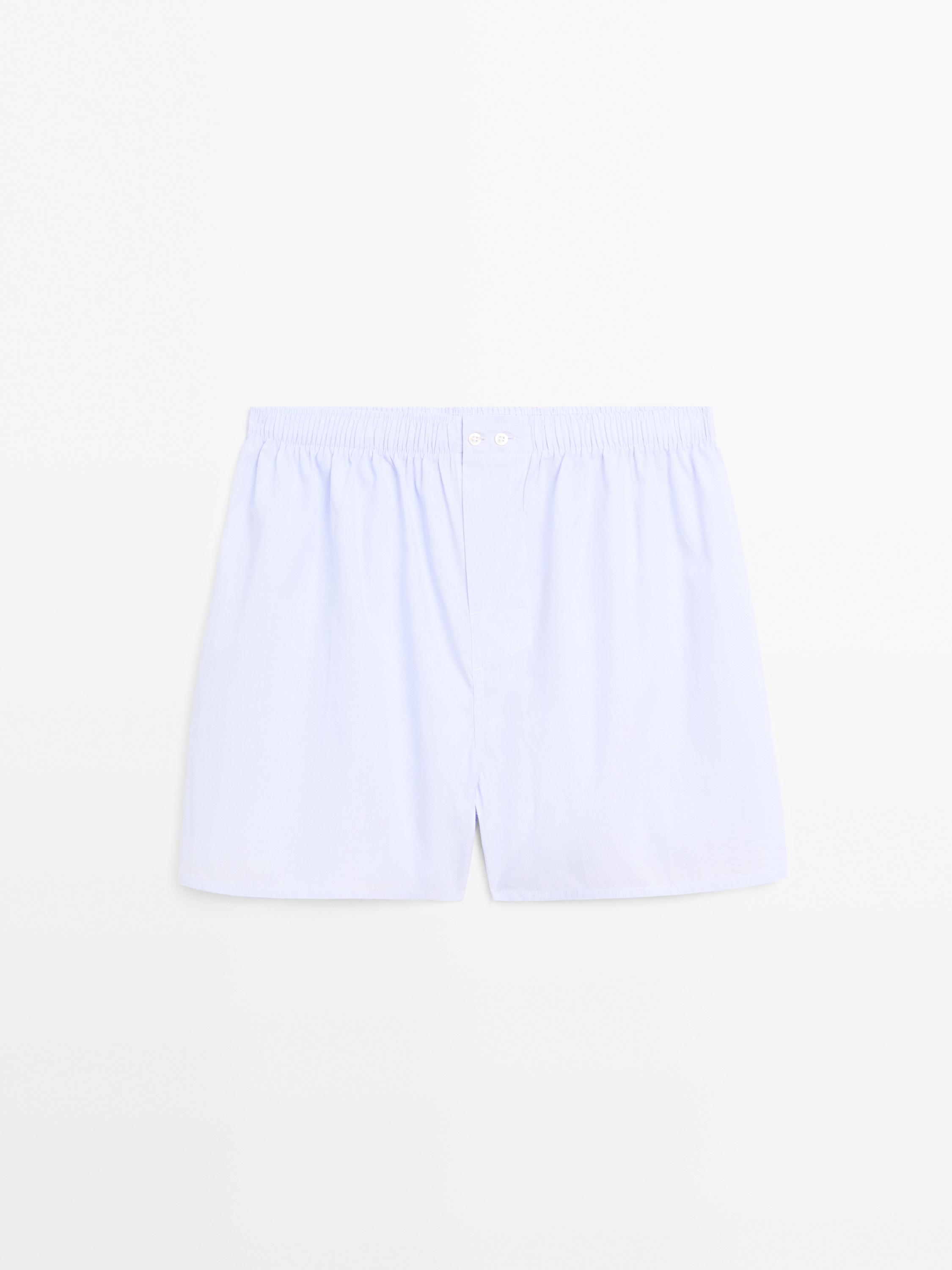 100% cotton micro-striped boxers
