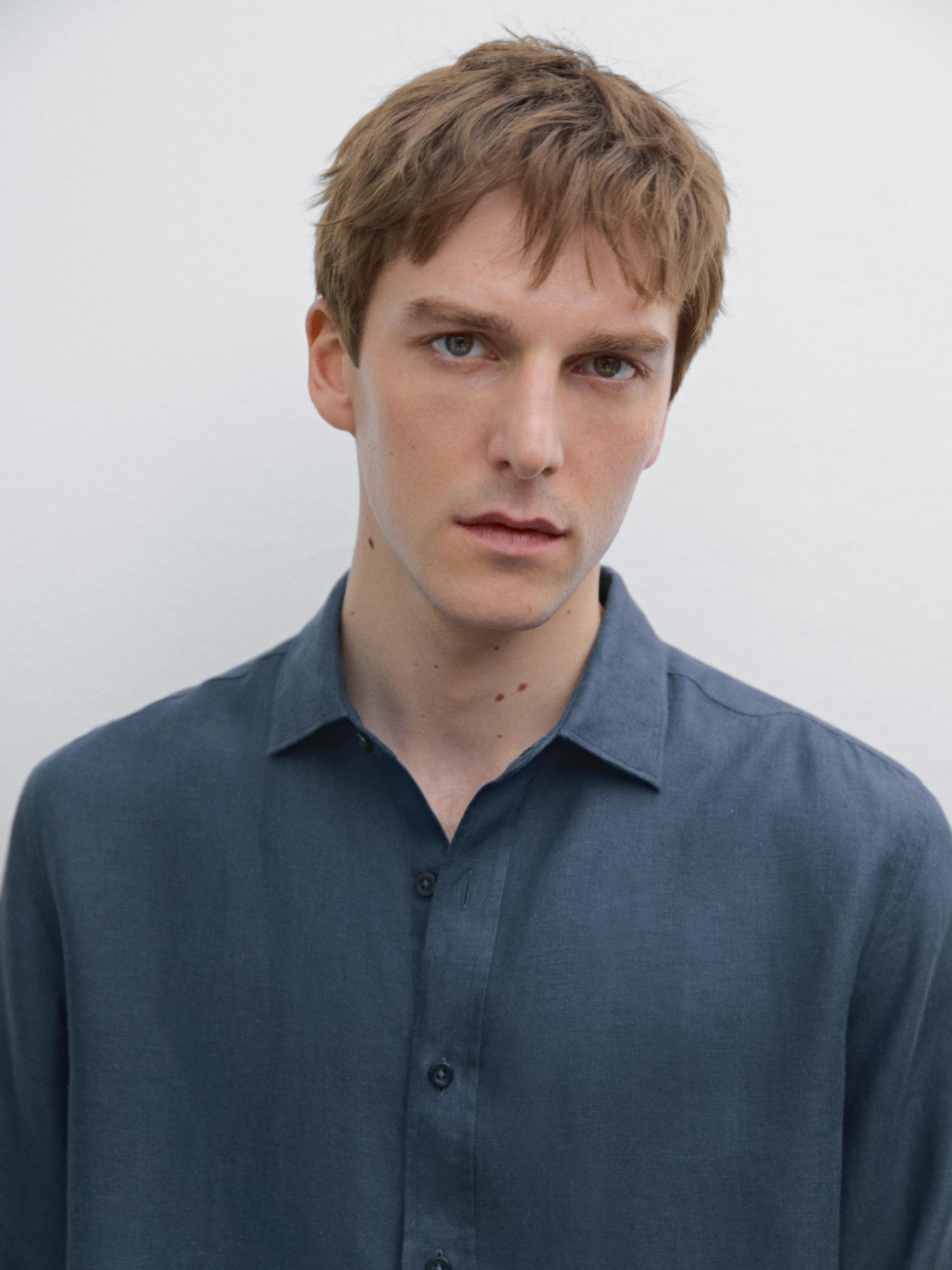100% linen regular fit shirt