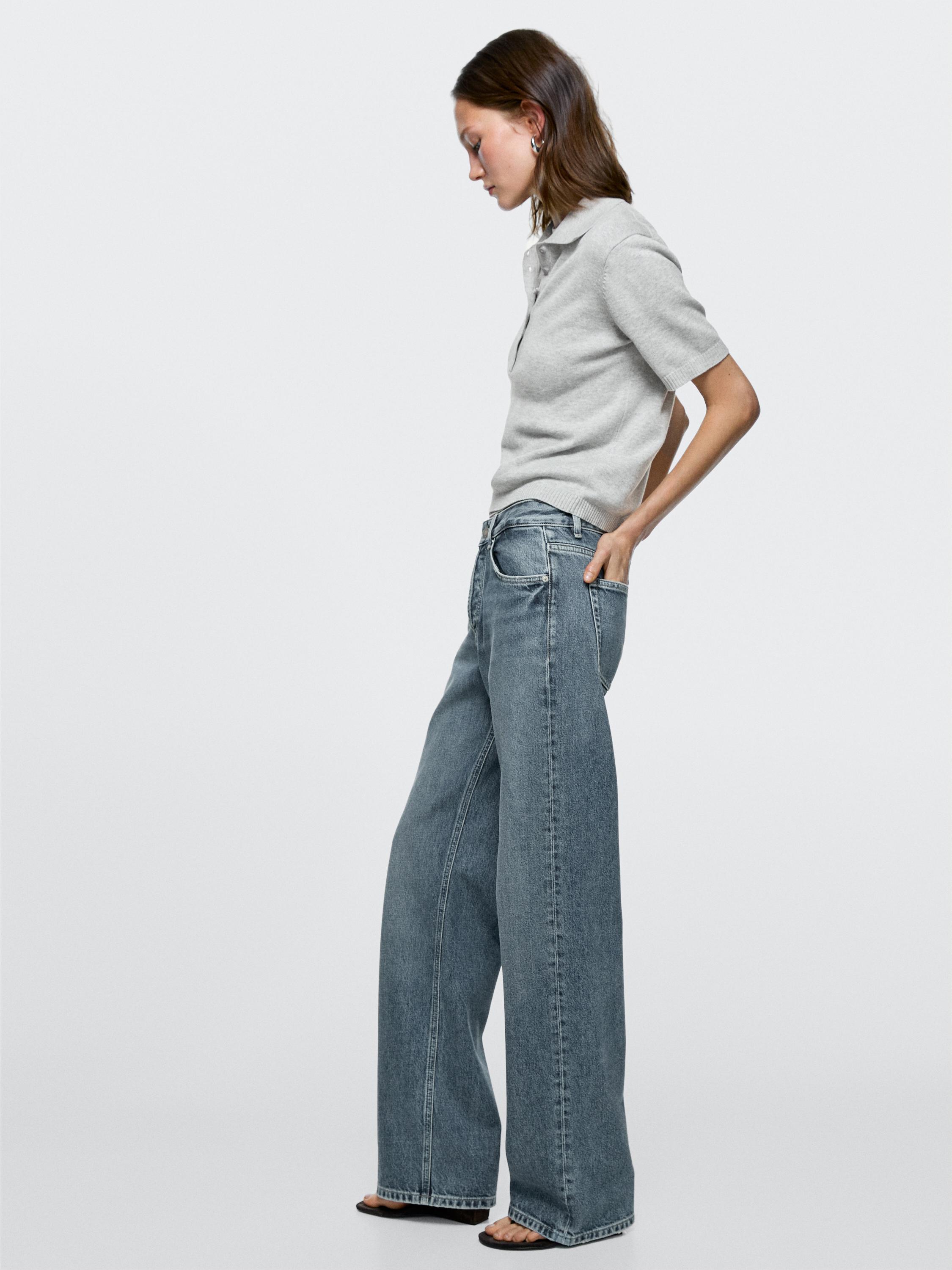 Mid-rise wide-leg jeans — Light Blue