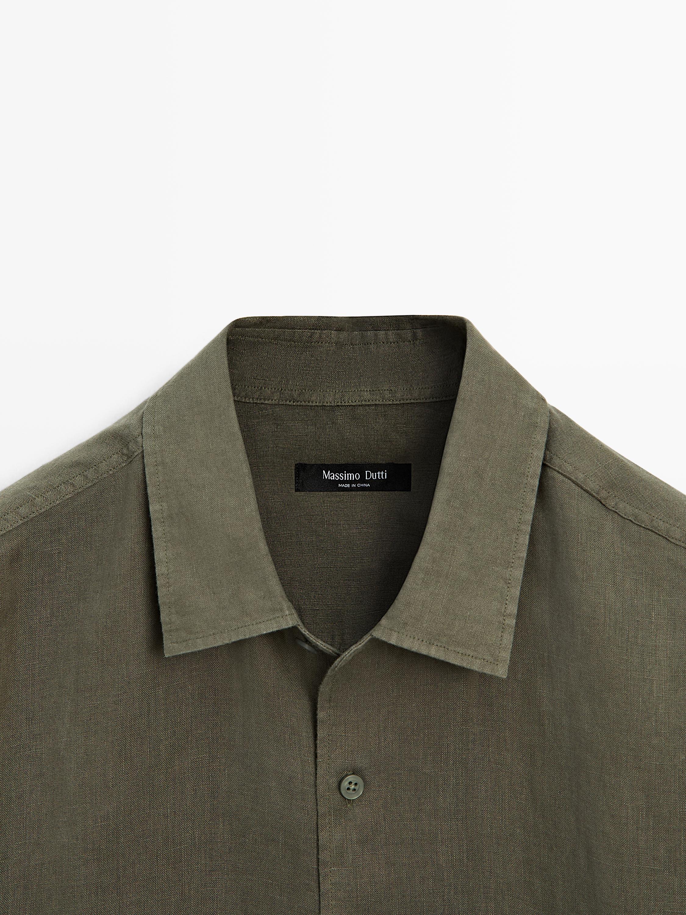 Regular fit short sleeve shirt — GREEN