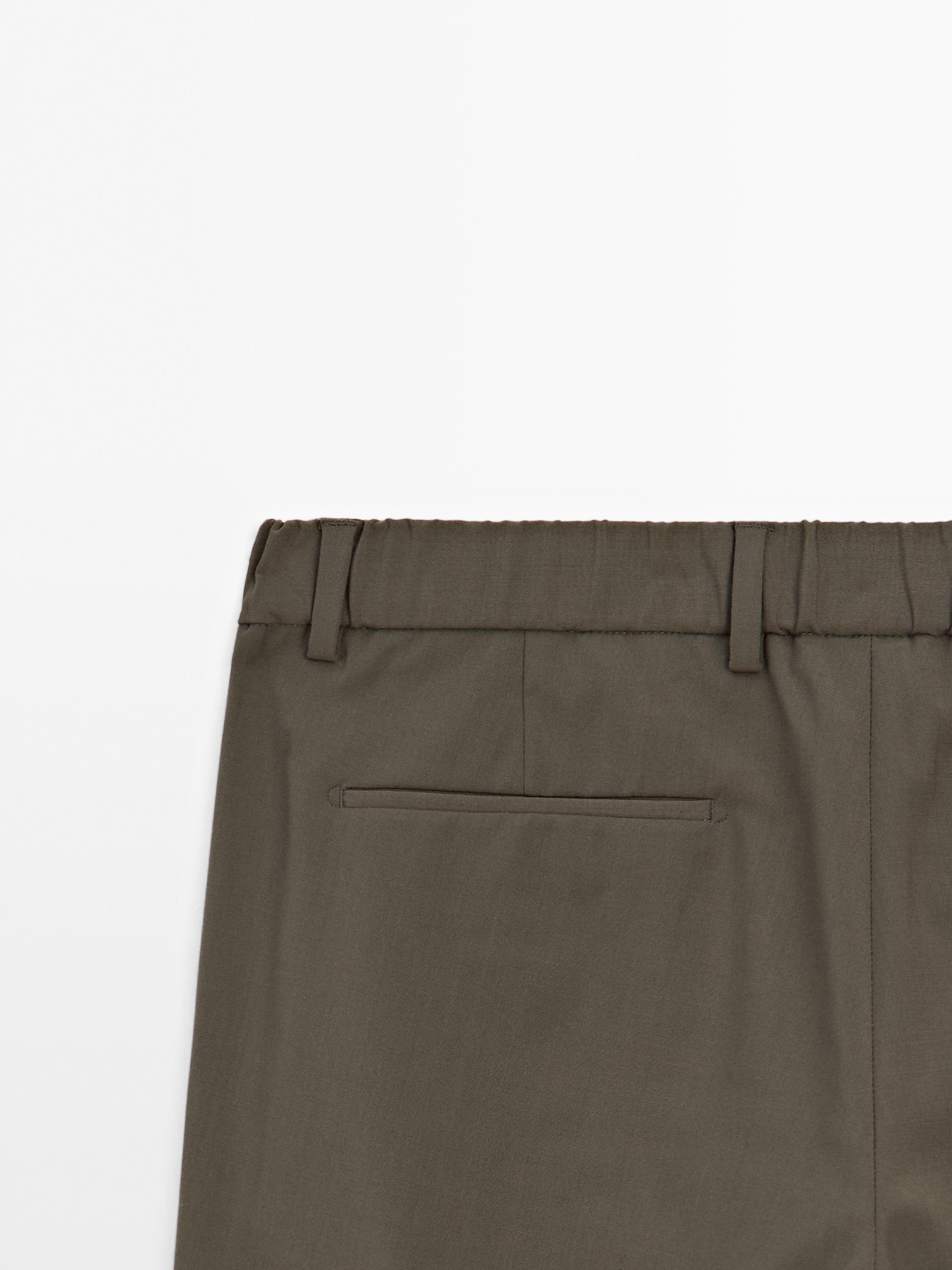 Total look wool blend trousers