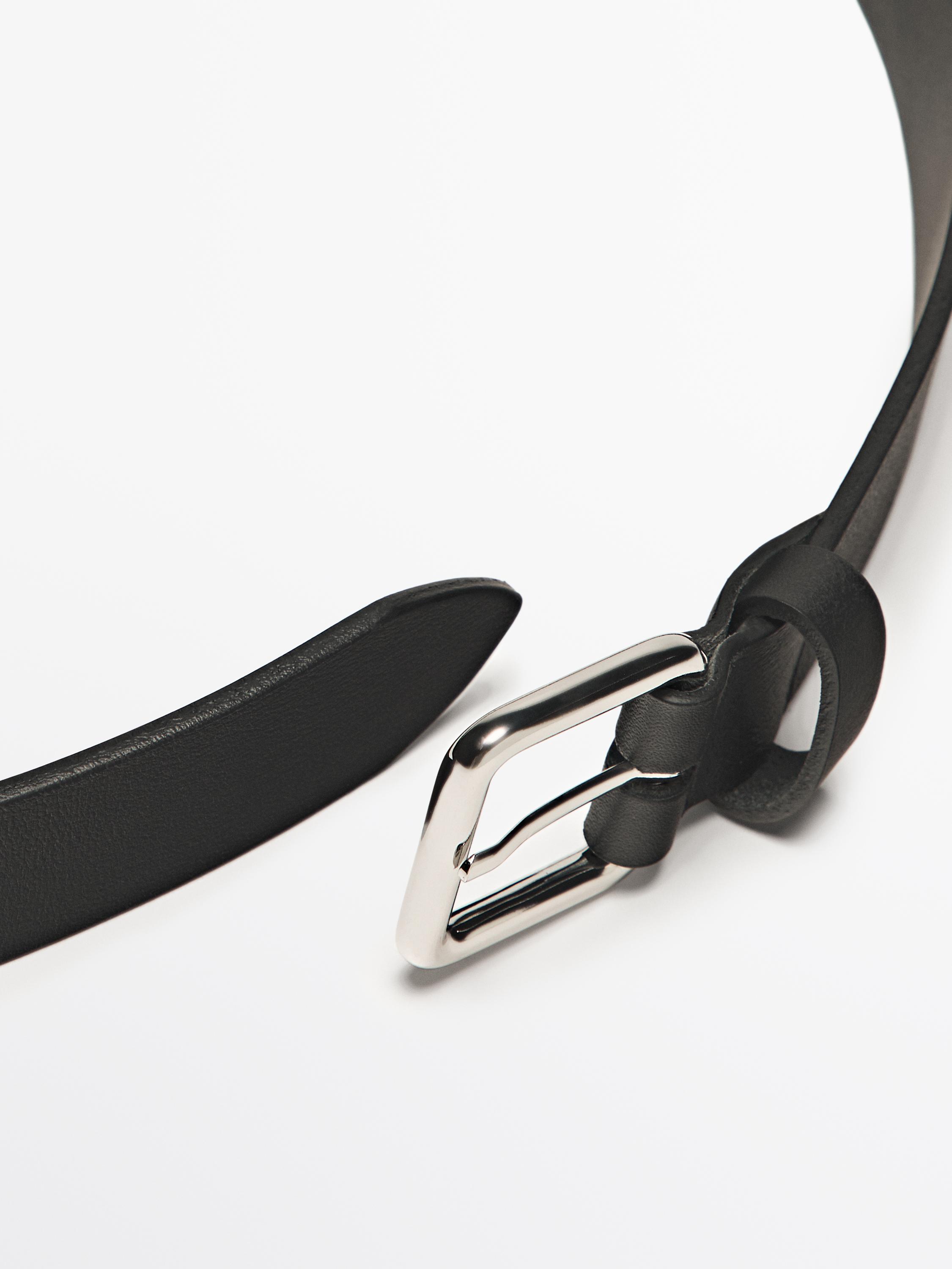 Soft nappa leather belt