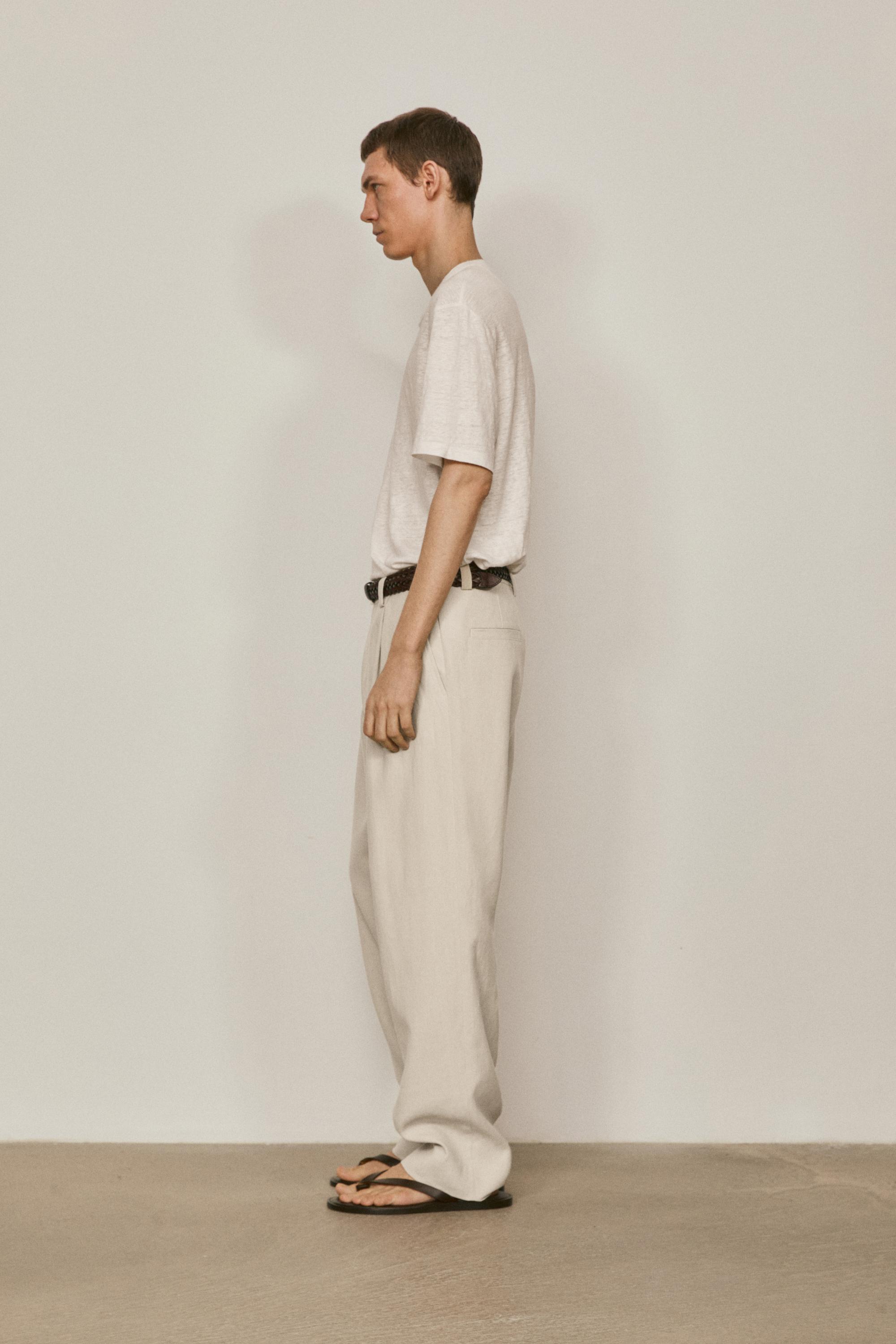 100% linen short sleeve T-shirt - LIMITED EDITION — Off white