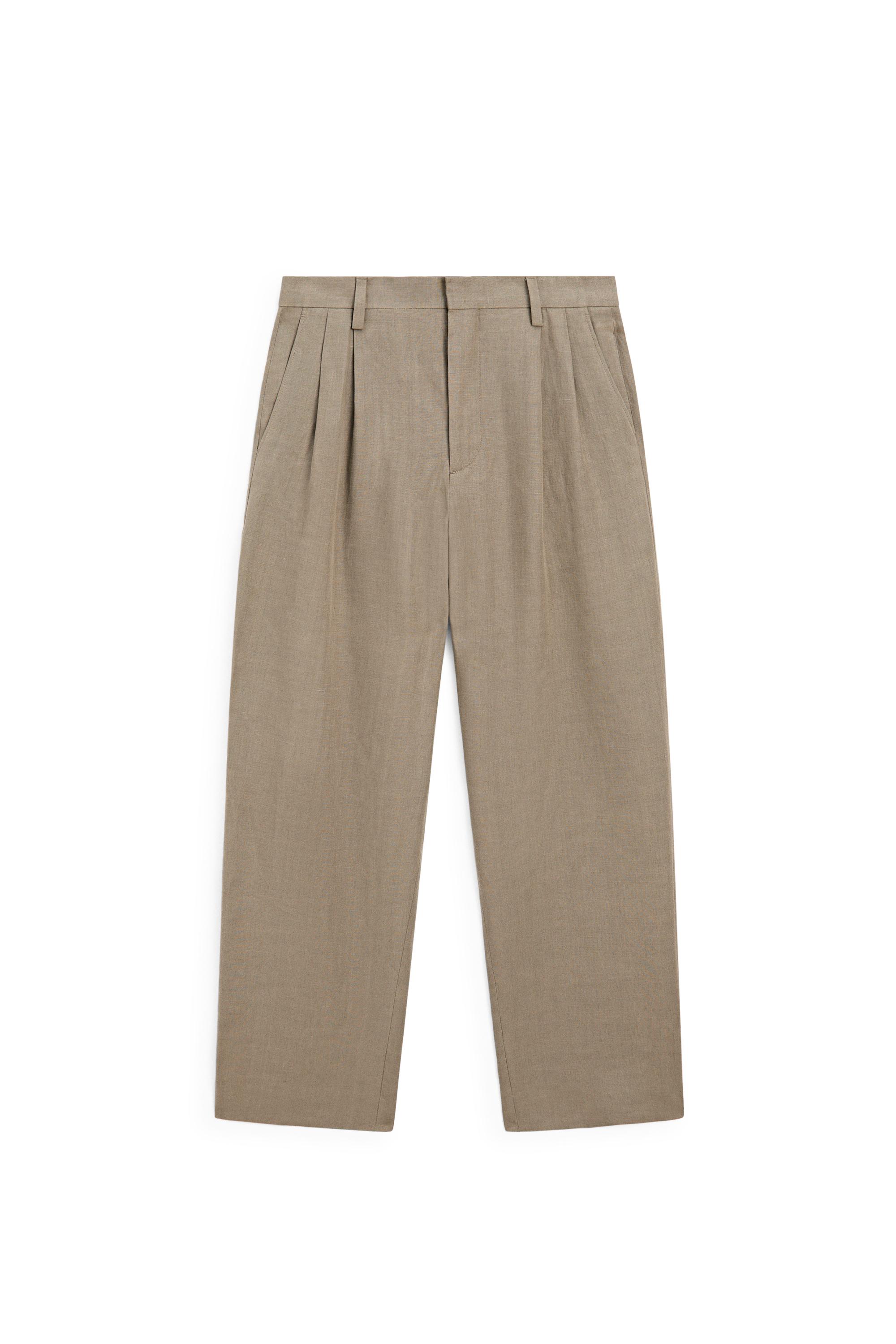 Cotton poplin trousers with darts - LIMITED EDITION — OCHRE