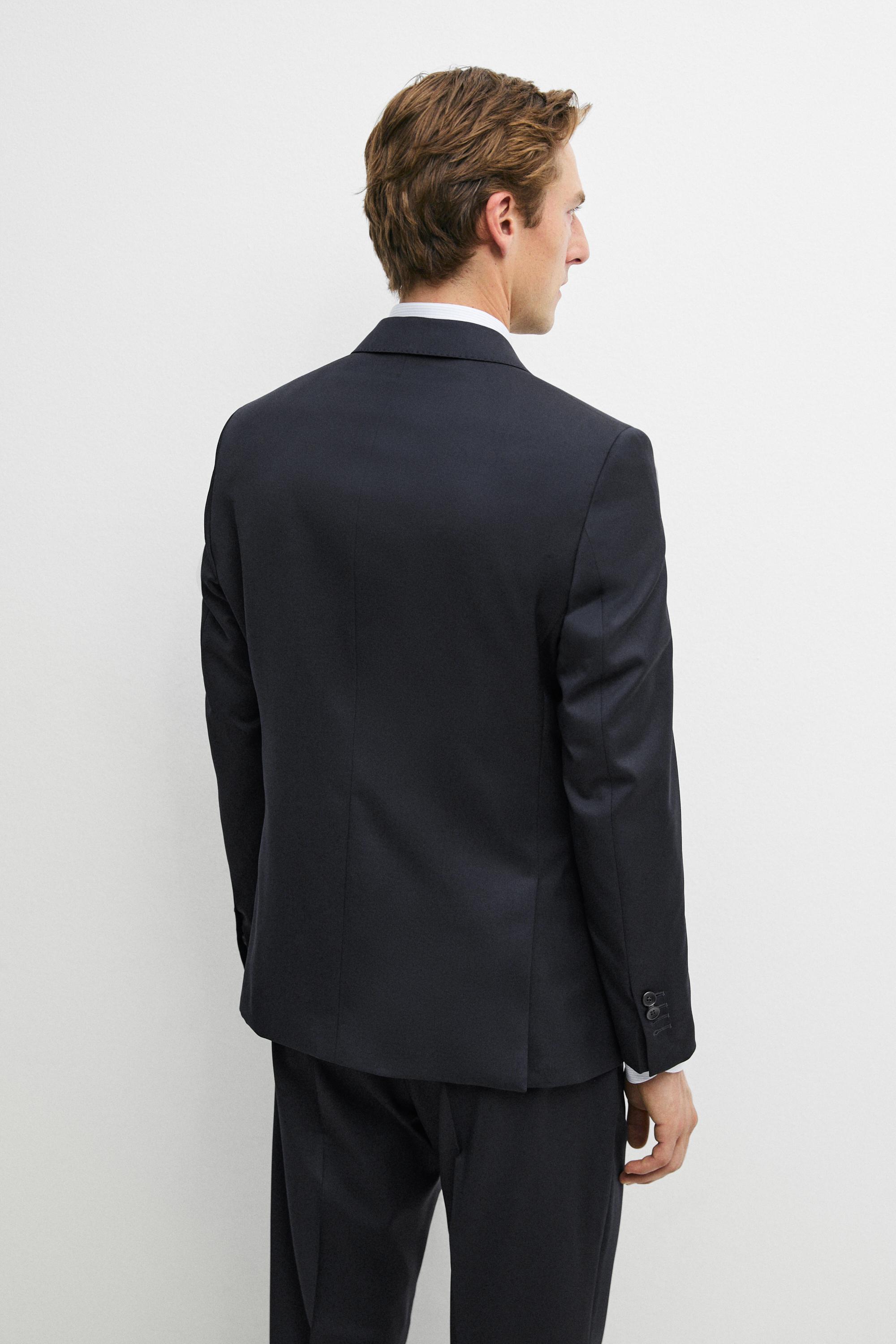 100% cool wool suit blazer — NAVY BLUE