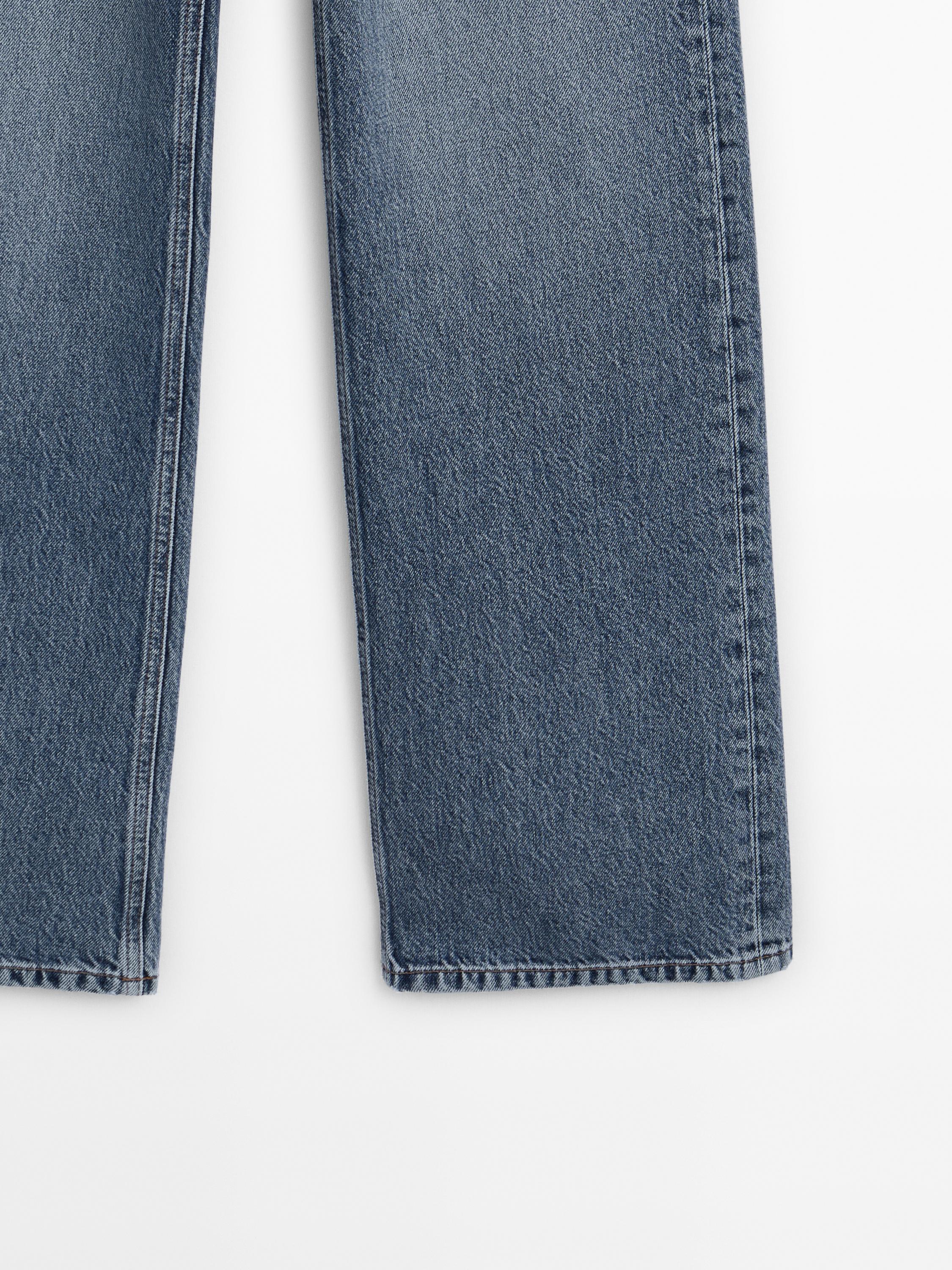 Mid-rise wide-leg jeans