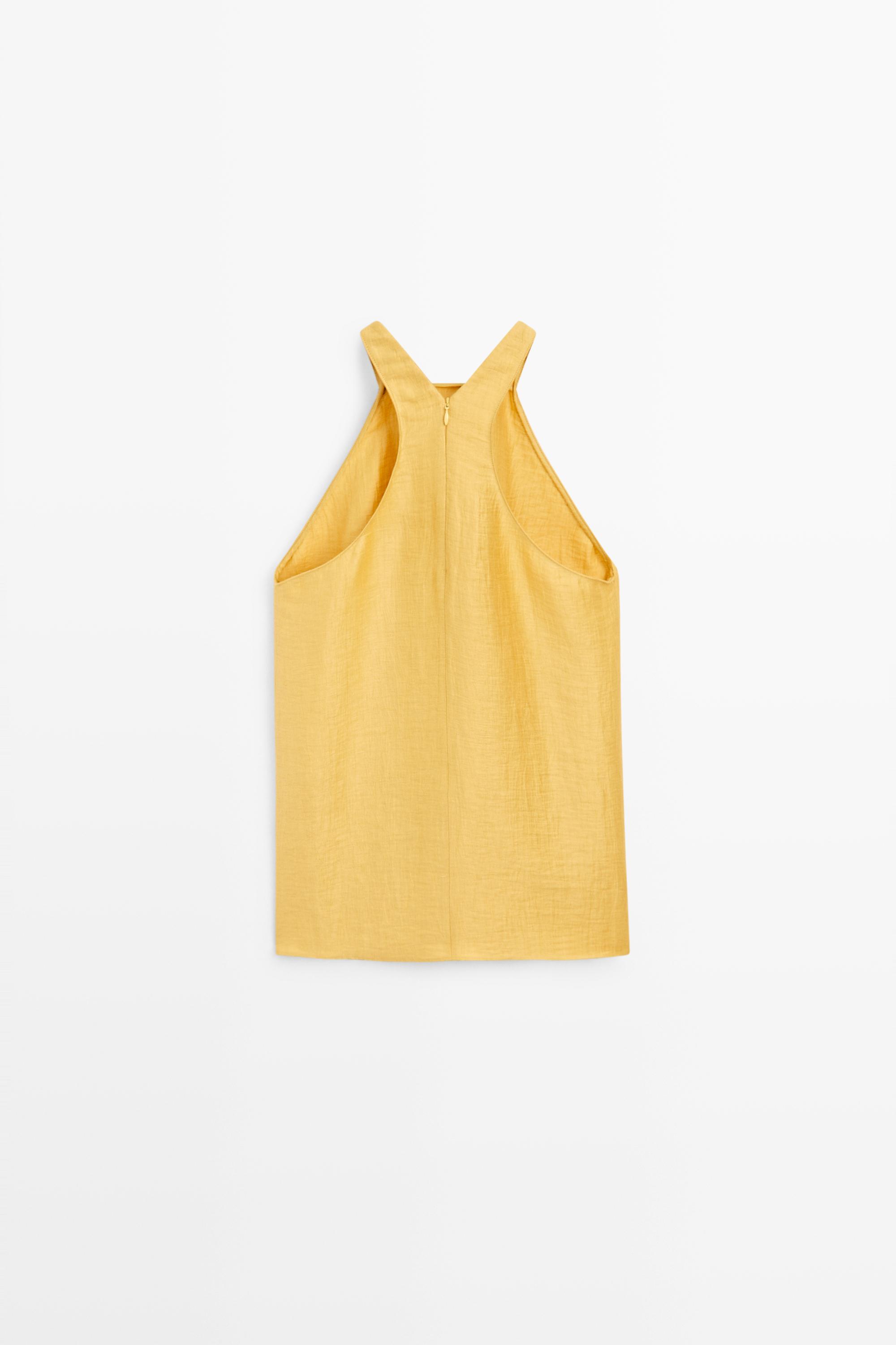Neckholder-Top mit Leinen