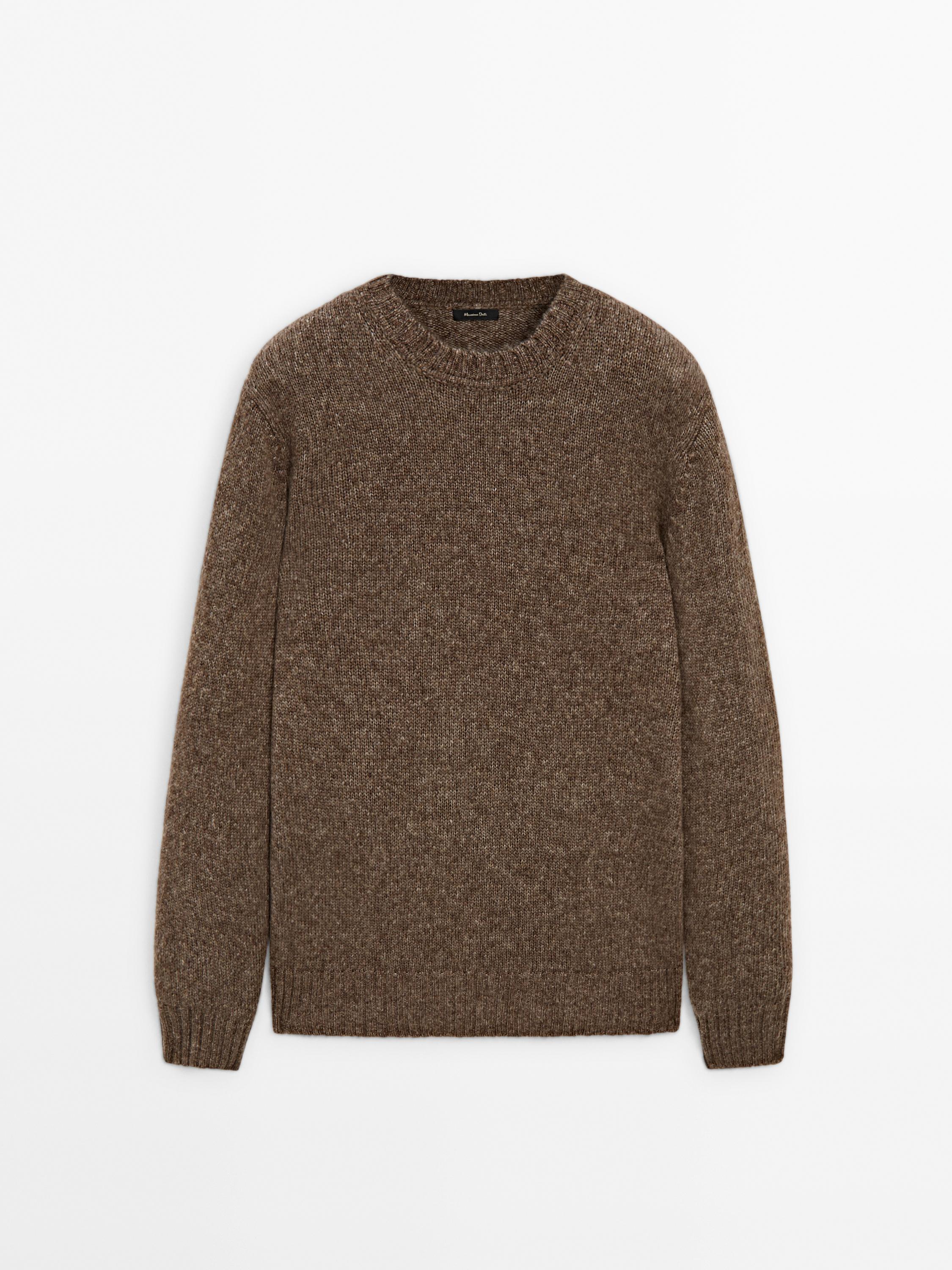 Merino wool blend knit sweater