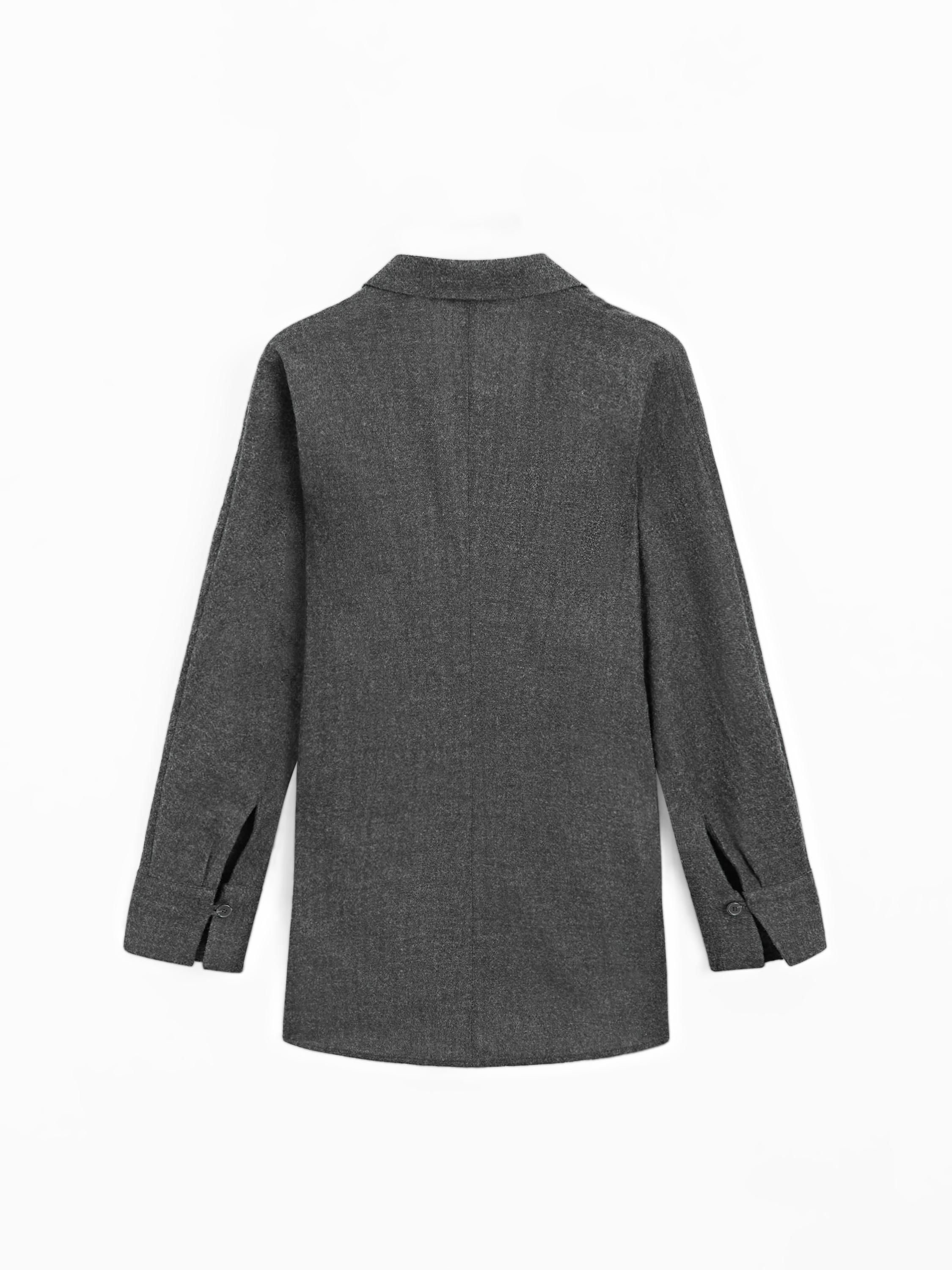 100% wool textured overshirt
