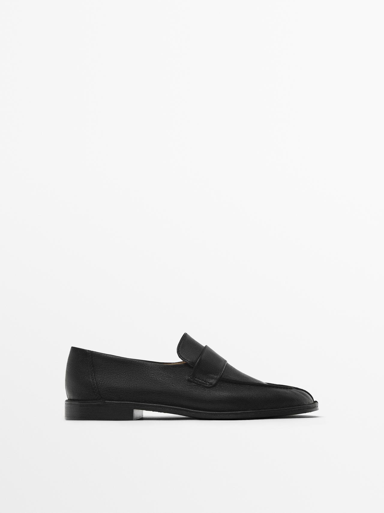 Massimo Dutti - Dames - Zachte Loafers - Zwart - 40