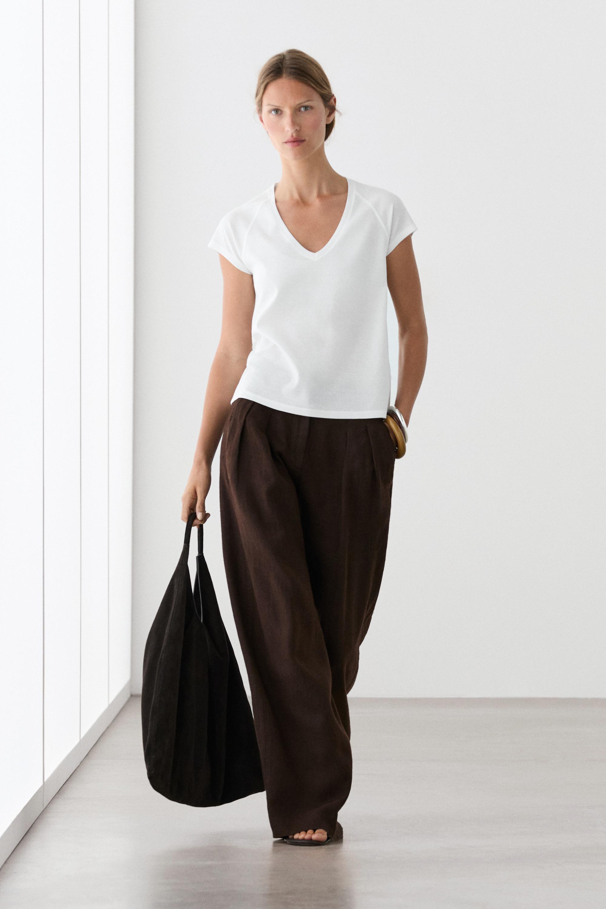 100% mercerised cotton T-shirt — WHITE