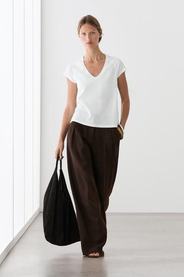 100% mercerised cotton T-shirt — WHITE 1