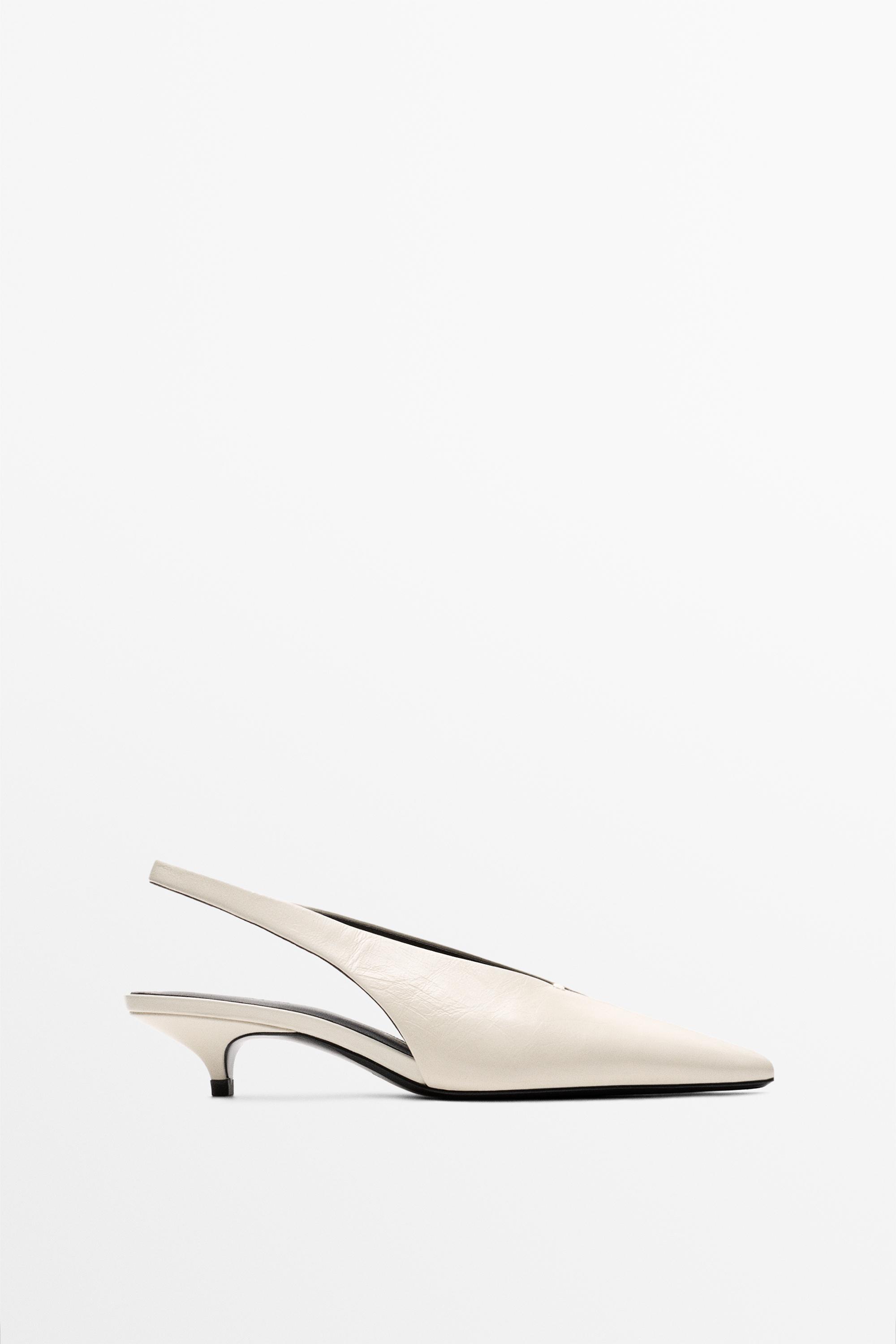 Leather high-heel mules
