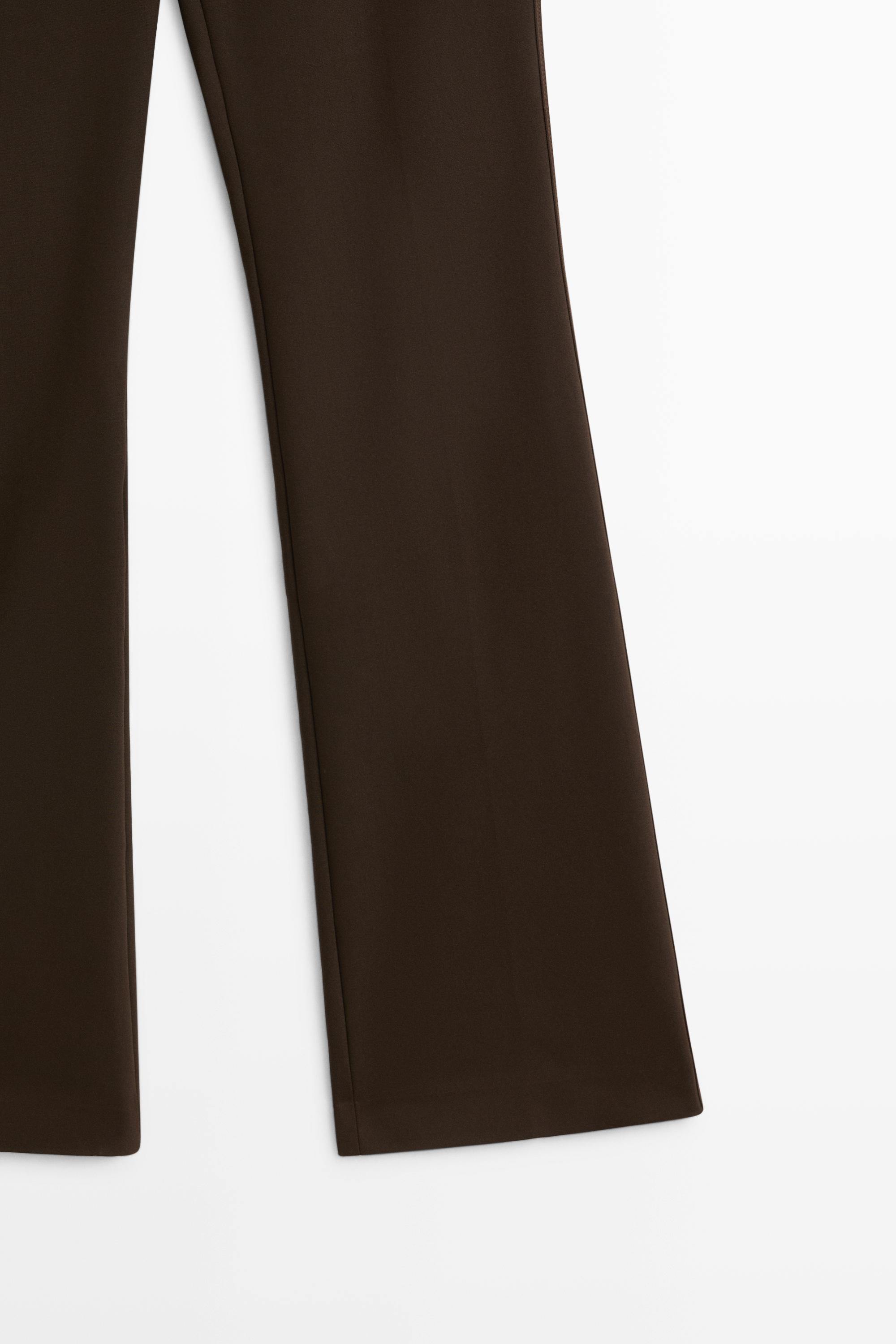 Technical flare fit pants — Chocolate