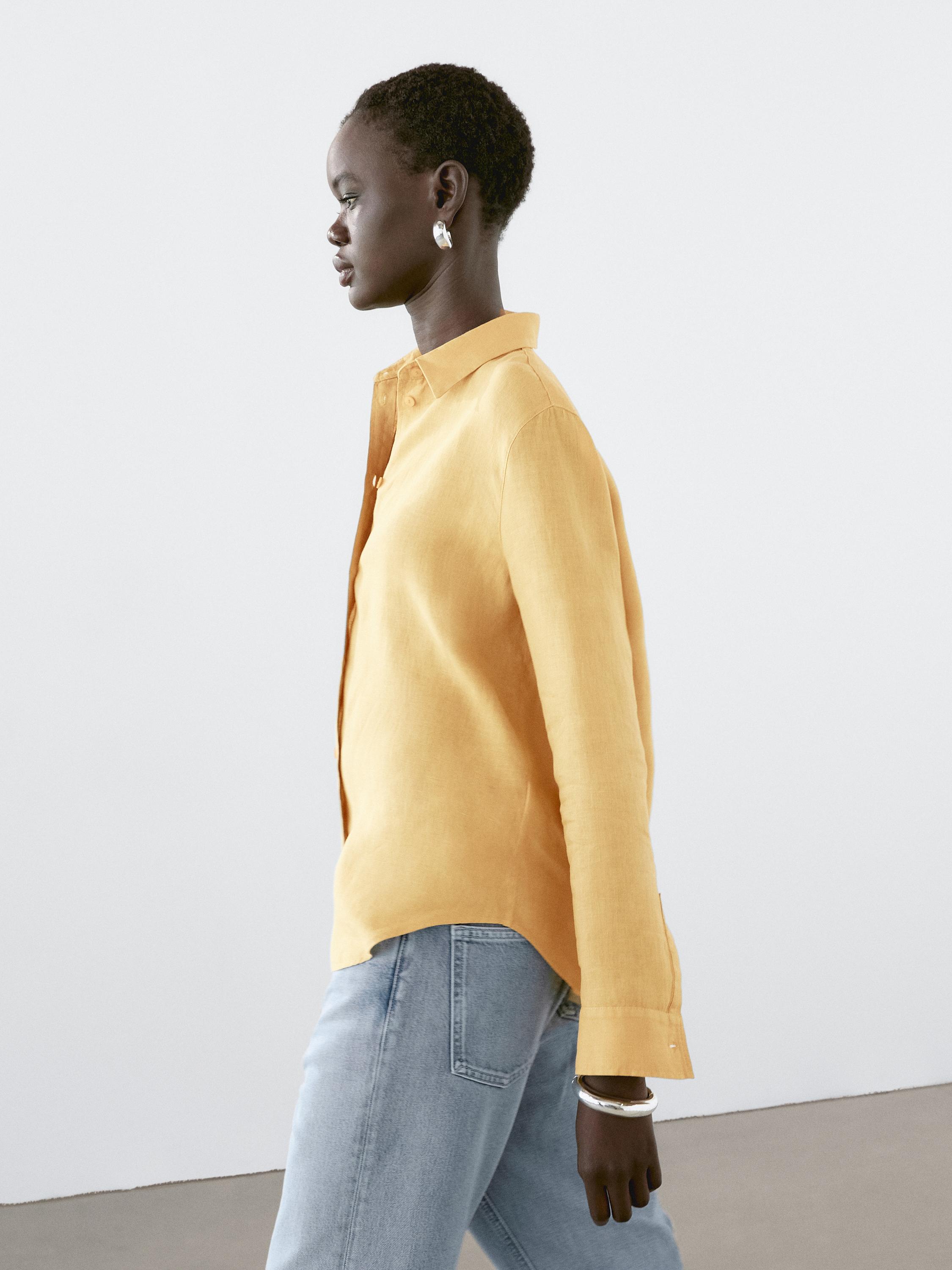 Flowing 100% linen shirt