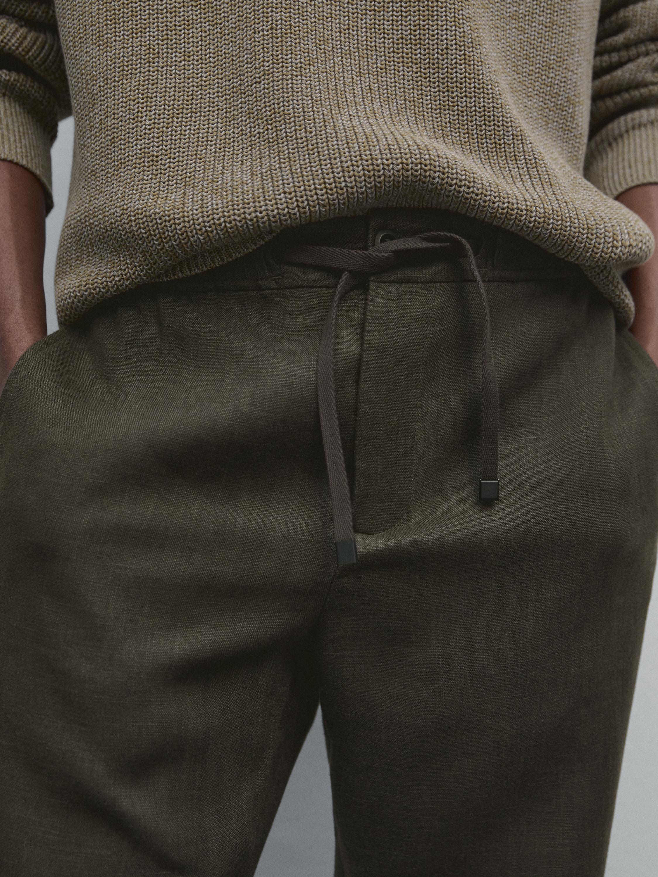 Pantalón jogger 100% lino