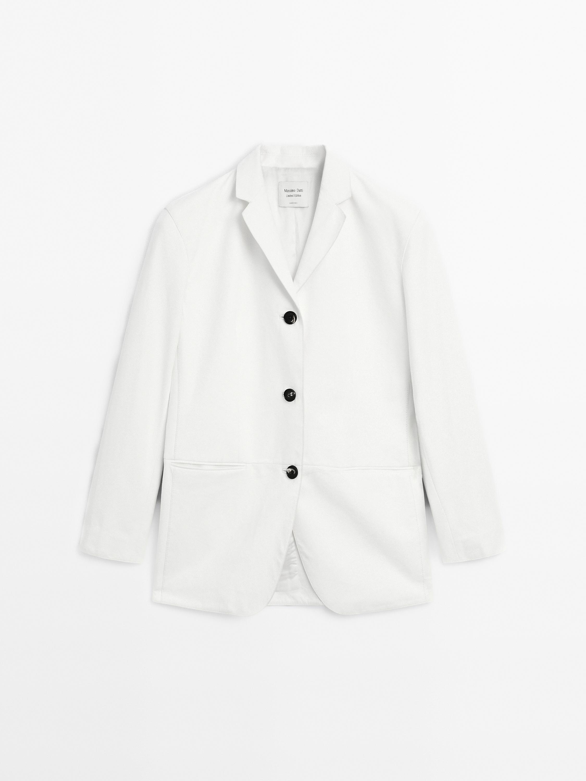 Uzun süet deri blazer - Limited Edition