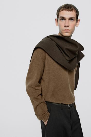 100% wool knit polo sweater - LIMITED EDITION — BROWN MARL 4