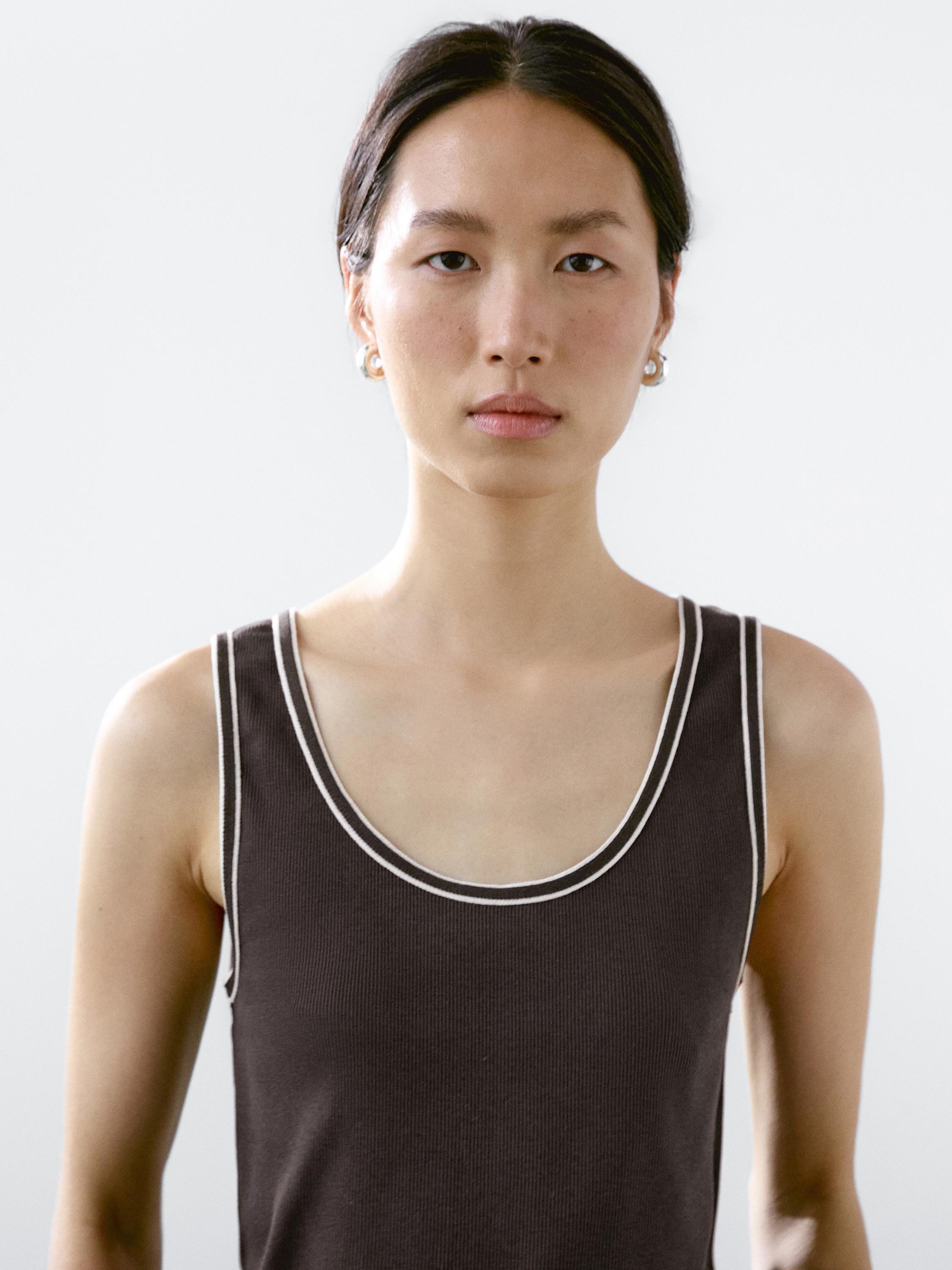 100% cotton ribbed top