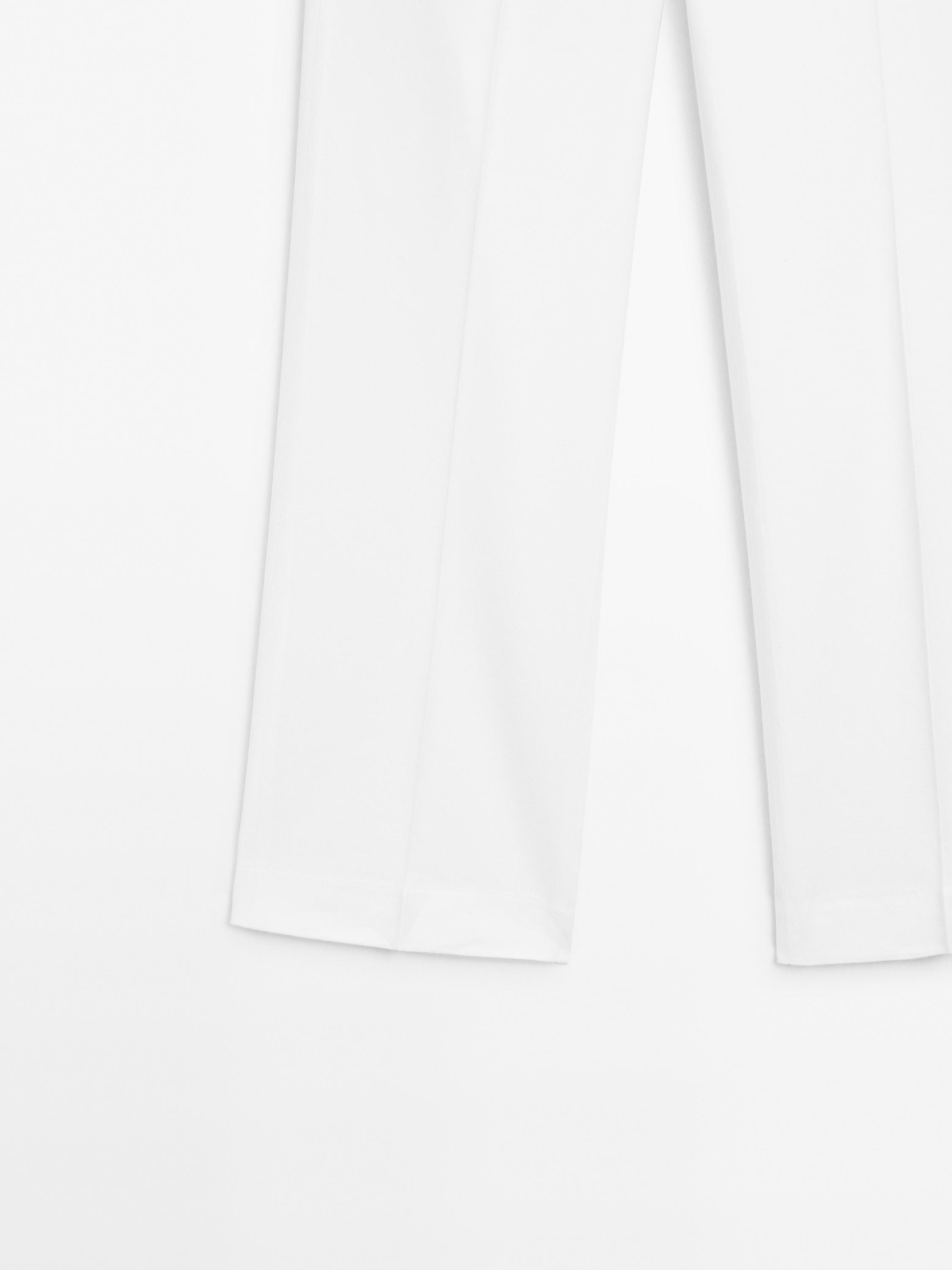 Stretch linen blend trousers