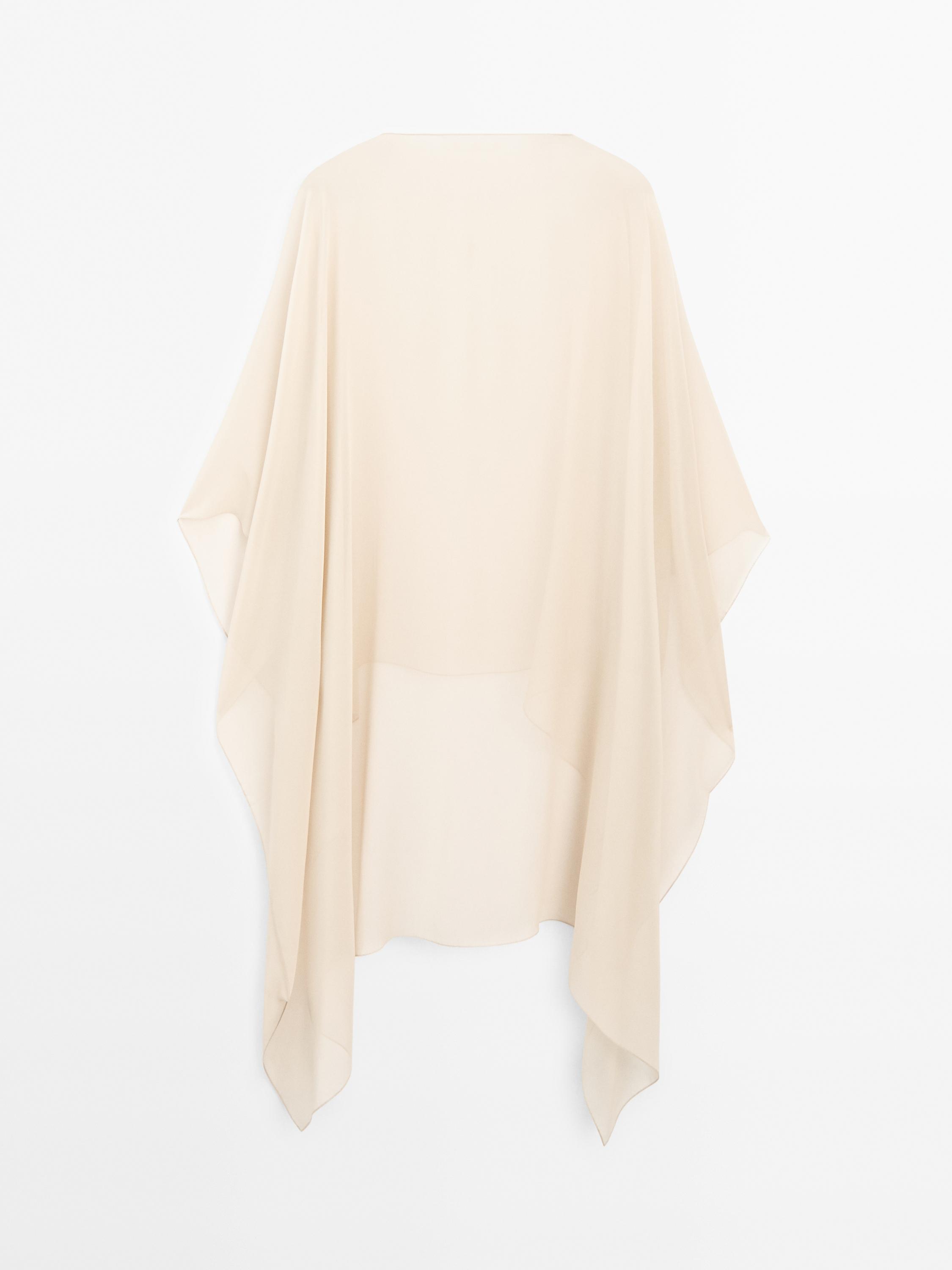 Flowing 100% mulberry silk cape