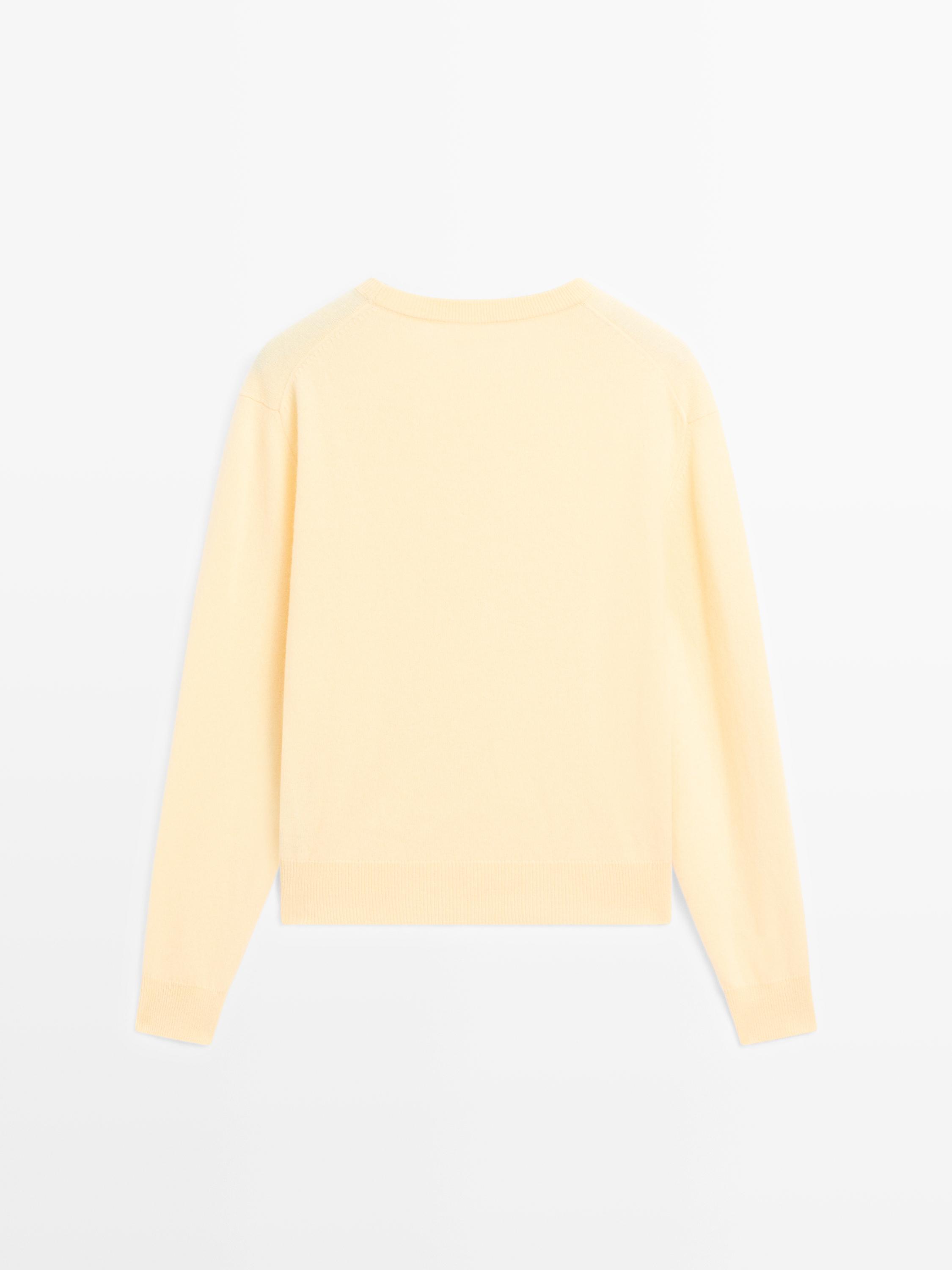 Sweter z mieszanki wełny z okrągłym dekoltem