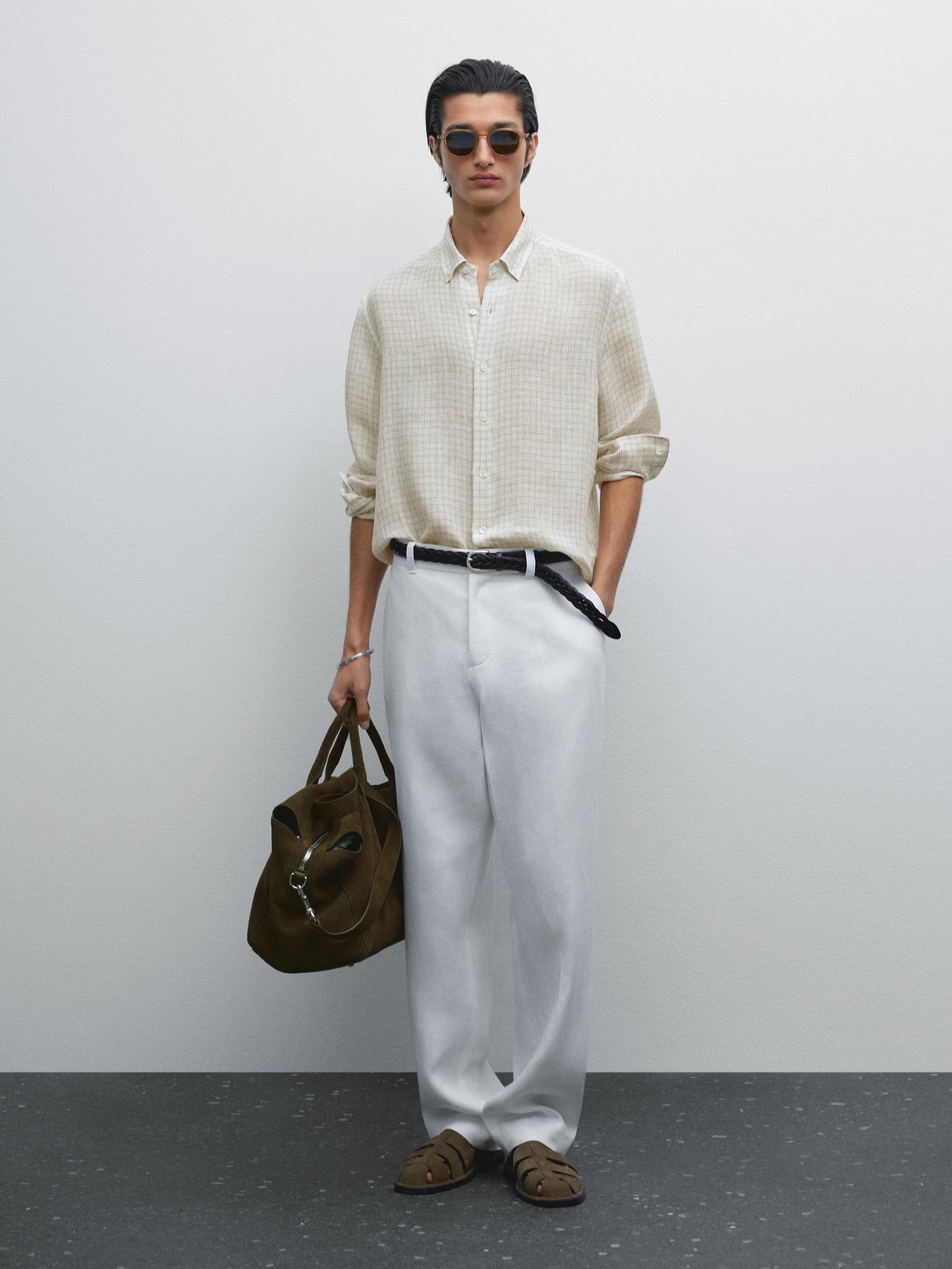 100% linen regular fit shirt