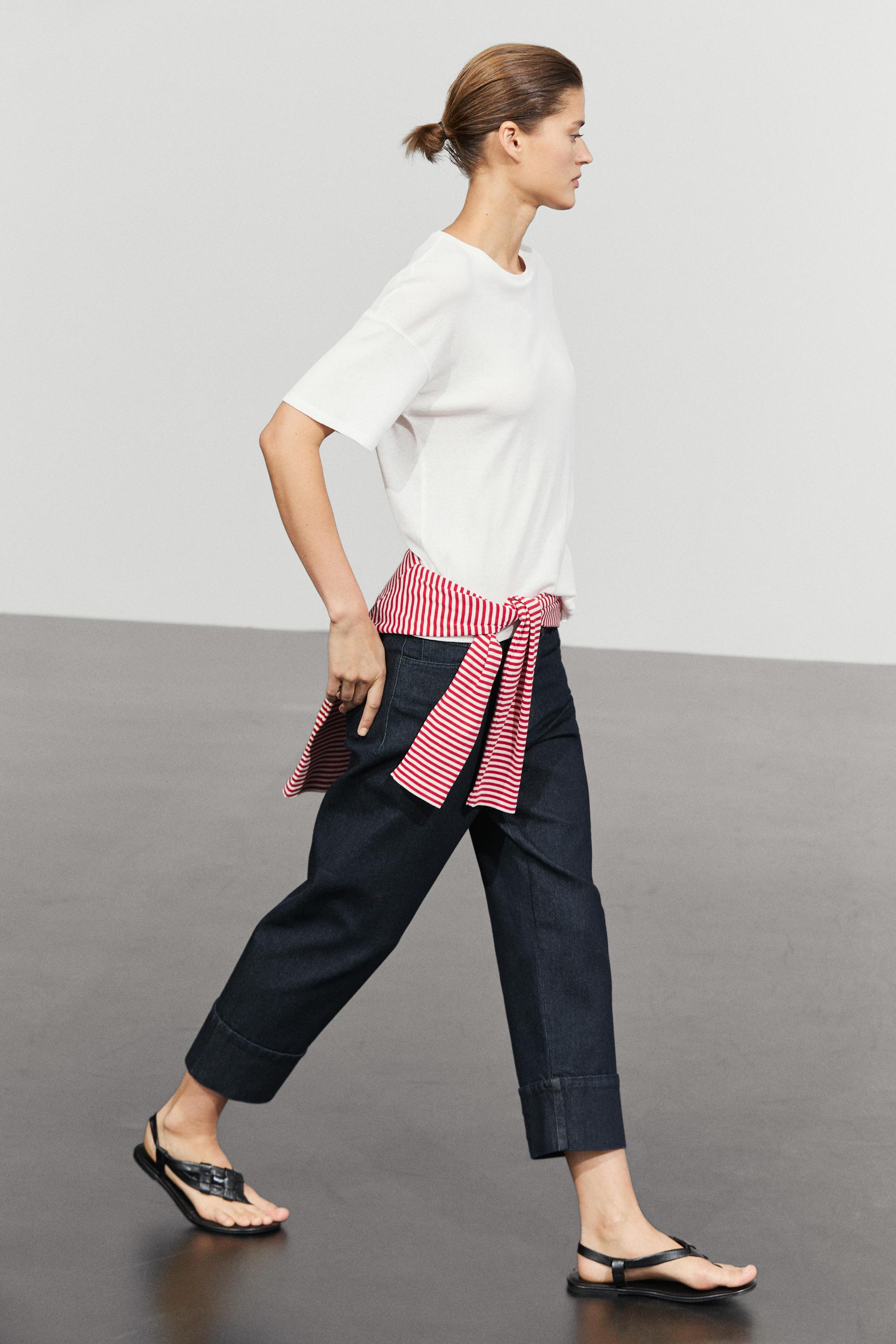 Button-detail short sleeve T-shirt — Off white