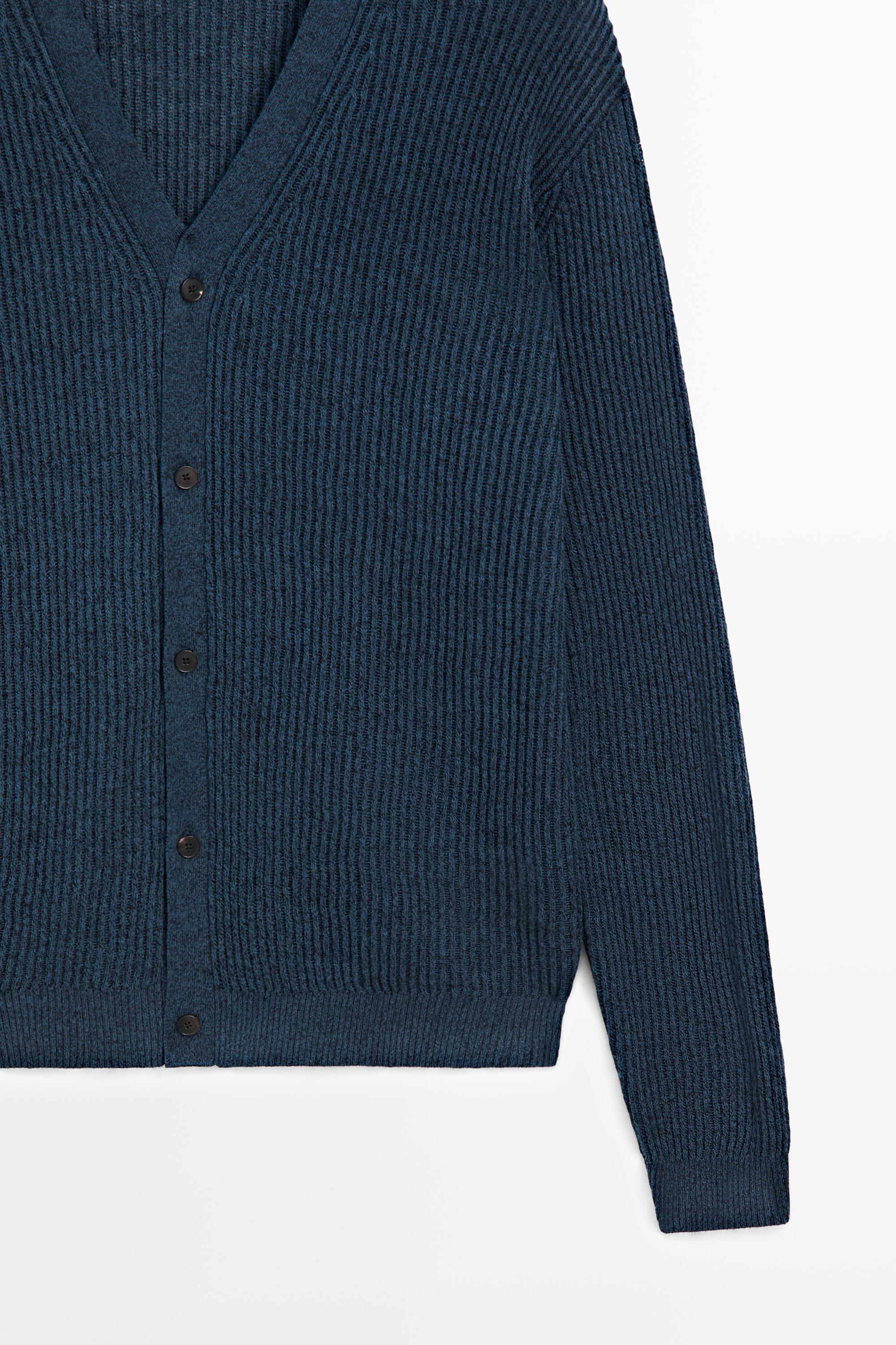 Knit V-neck cardigan - LIMITED EDITION — NAVY BLUE