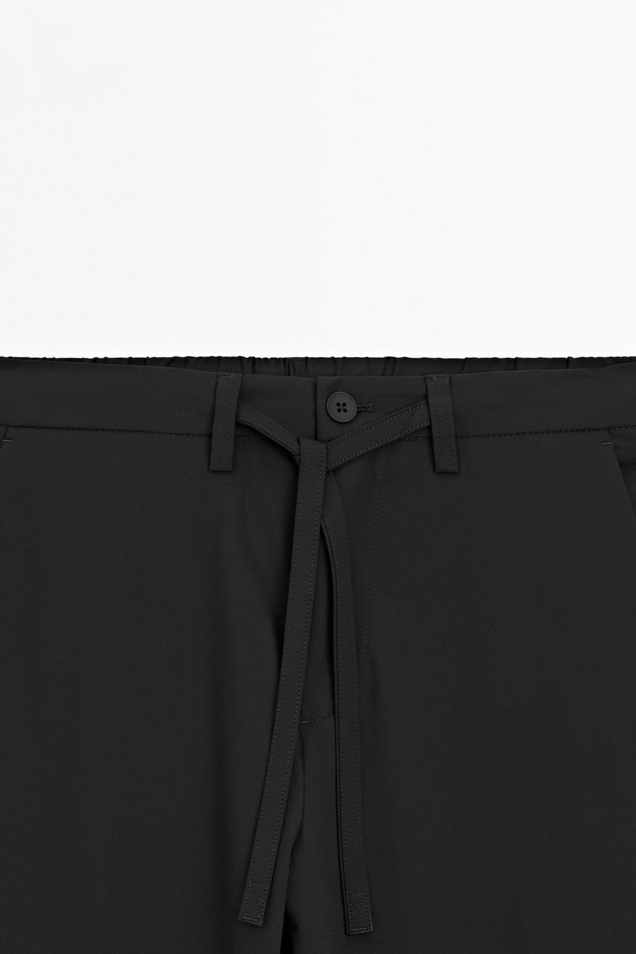 Regular-fit technical trousers — BLACK