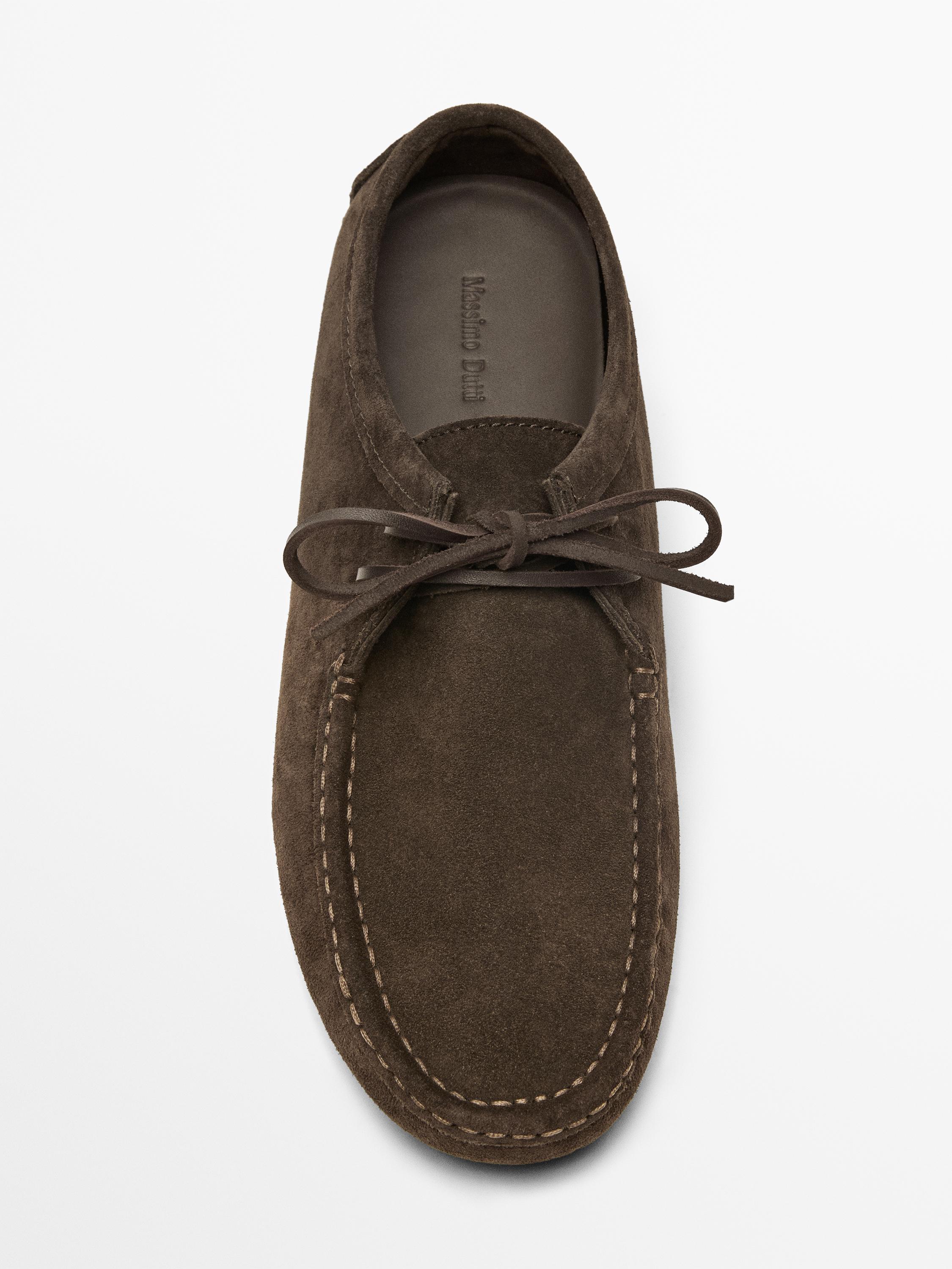Soft split leather shoes - Limited Edition — BROWN