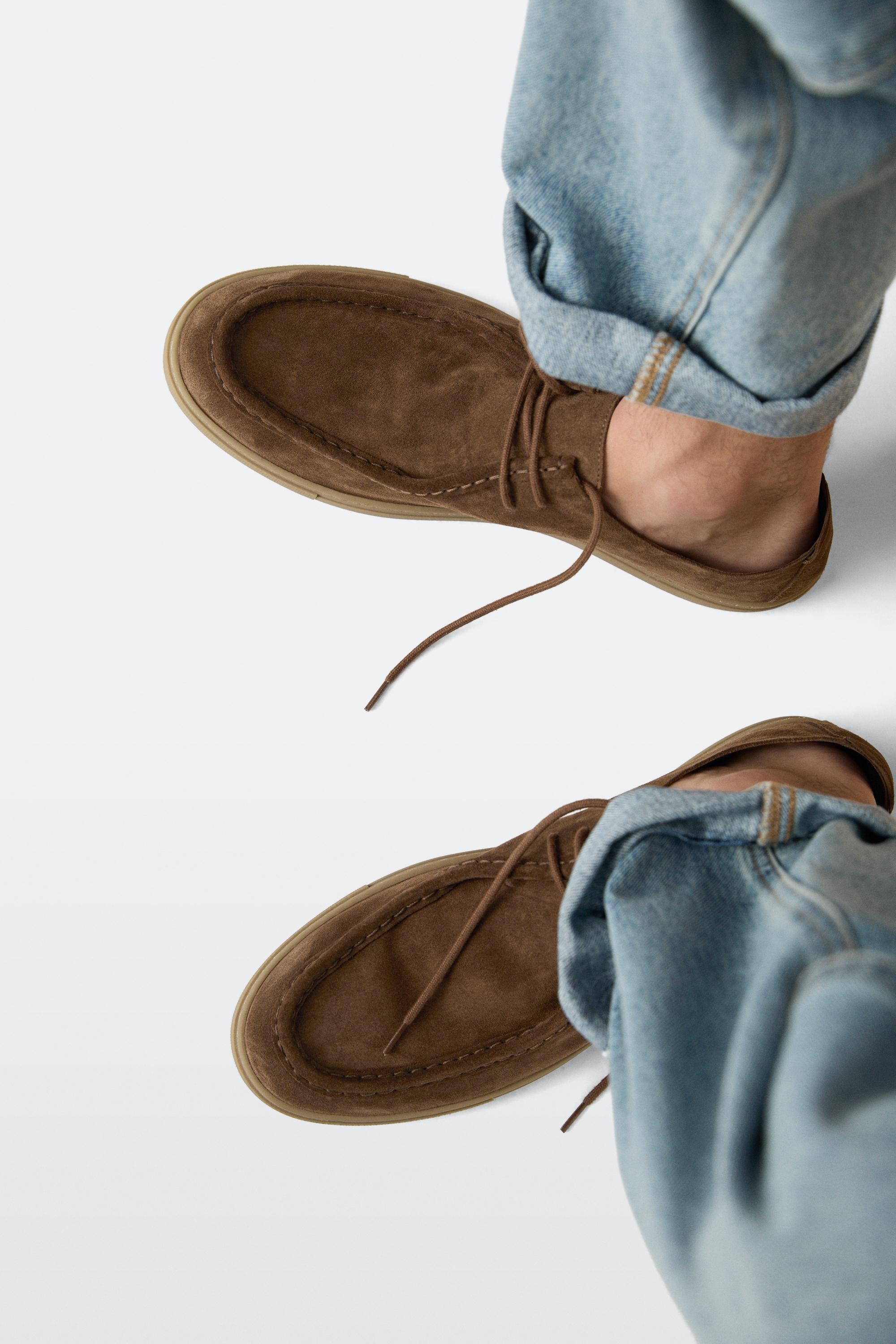 Soft leather moc toe shoes — OCHRE