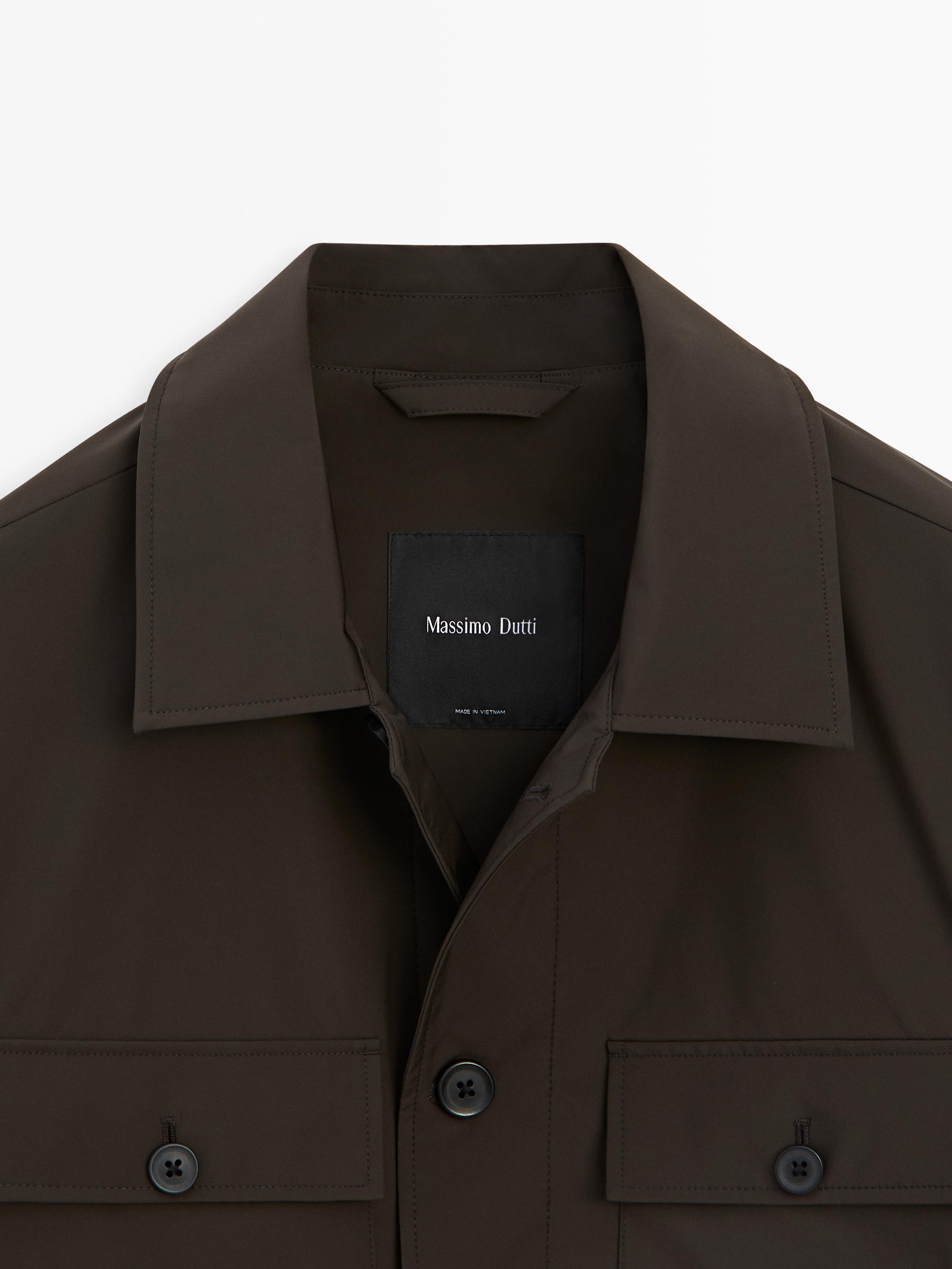 Short jacket with pocket details — Chocolate
