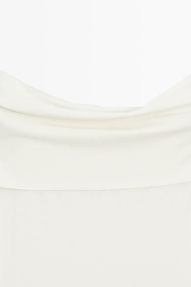 Cotton off-the-shoulder top — Off white 9