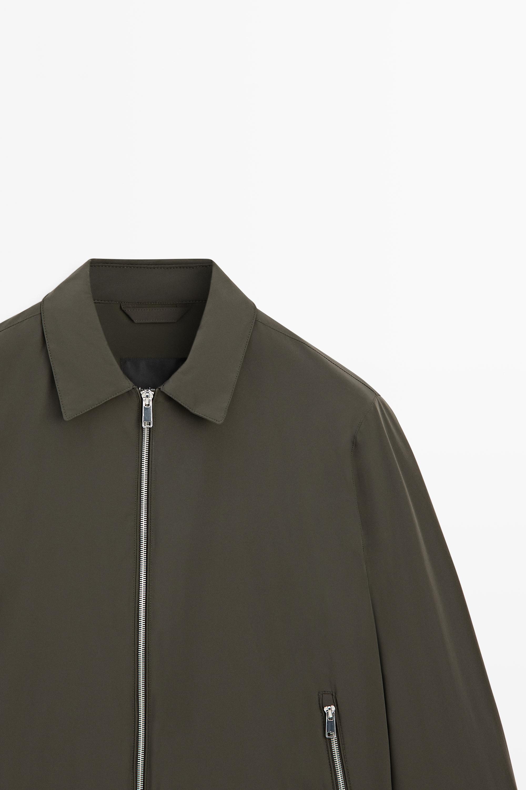 Short jacket with pocket details — KHAKI