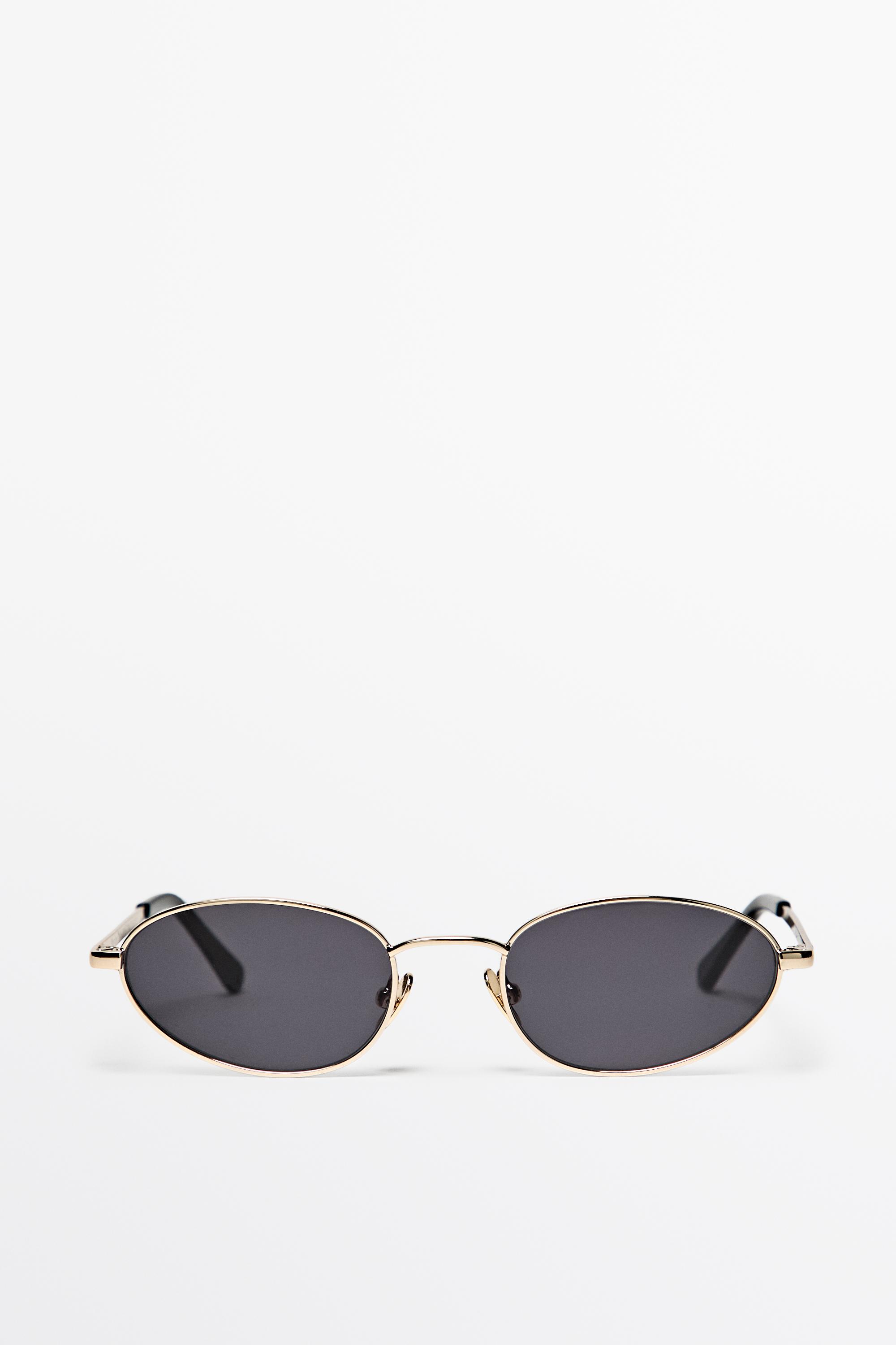Oval metal sunglasses — SILVER