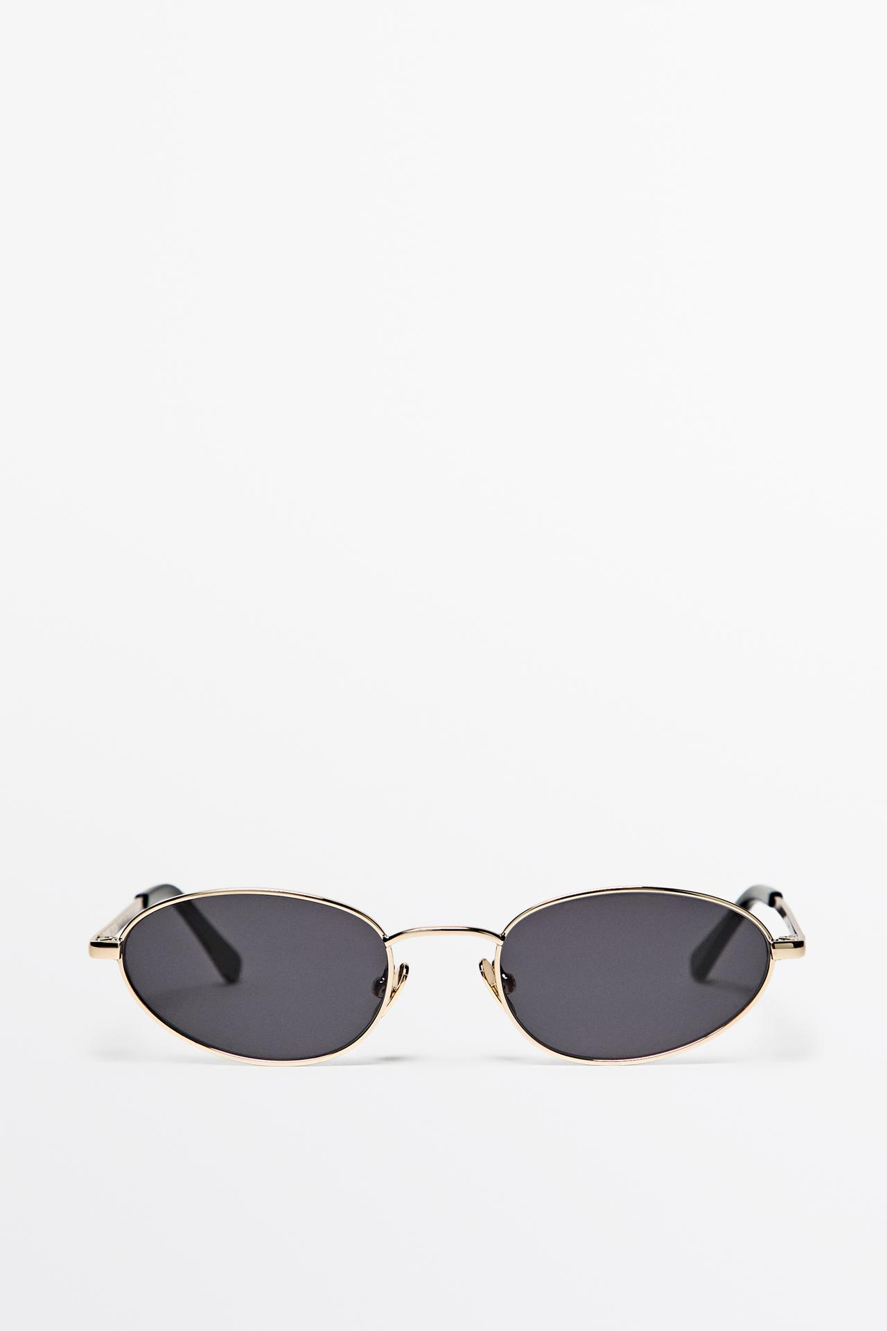 Oval metal sunglasses — SILVER