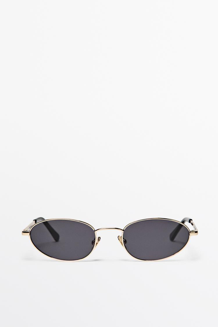Oval metal sunglasses — SILVER
