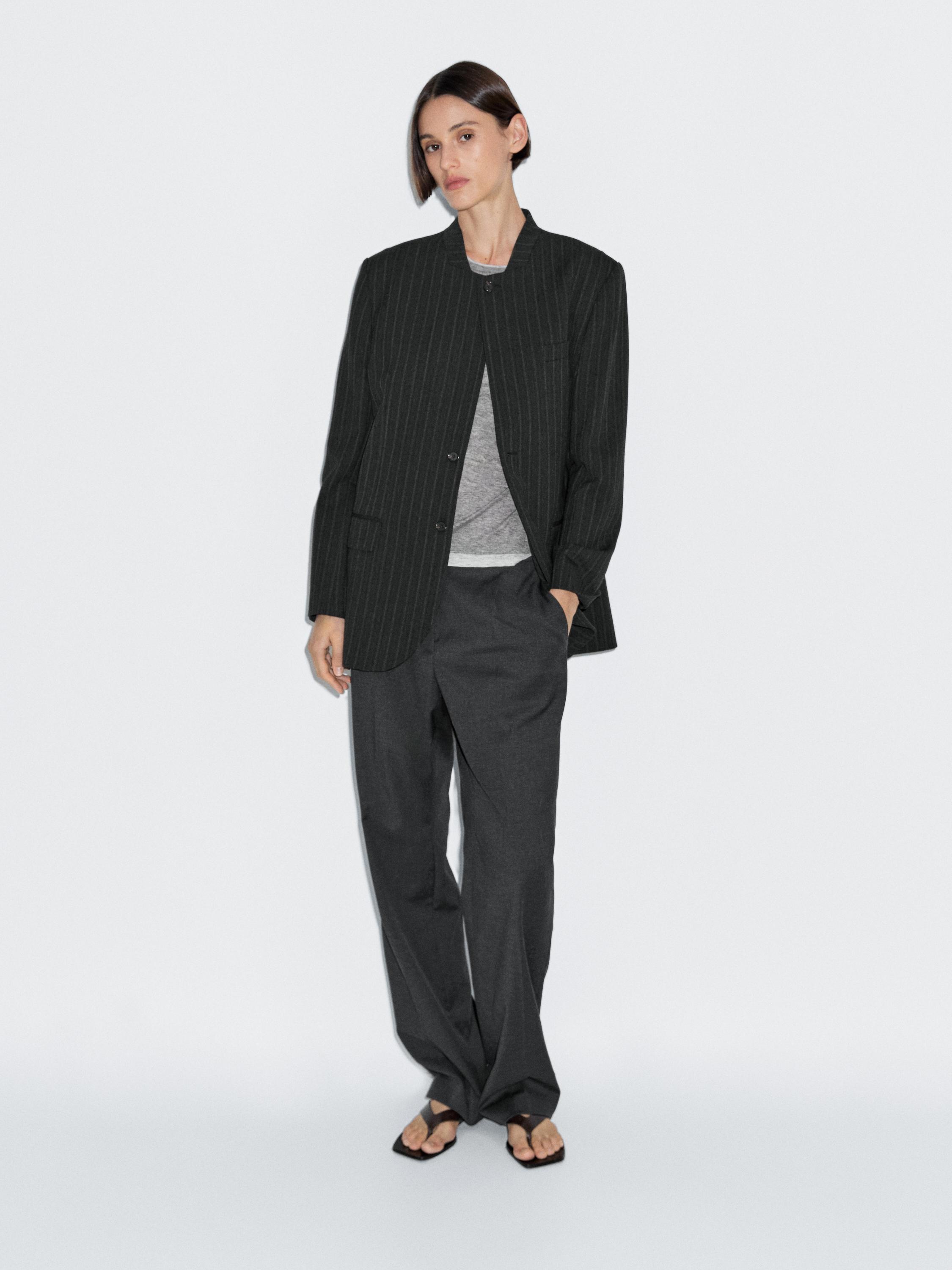 Dart trousers with elastic waistband